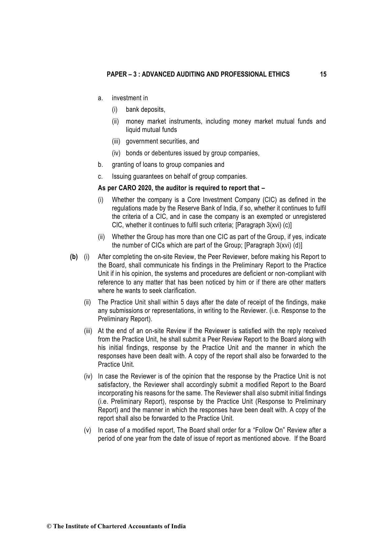 Advanced Auditing, Assurance and Professional Ethics November 2022, question page 15