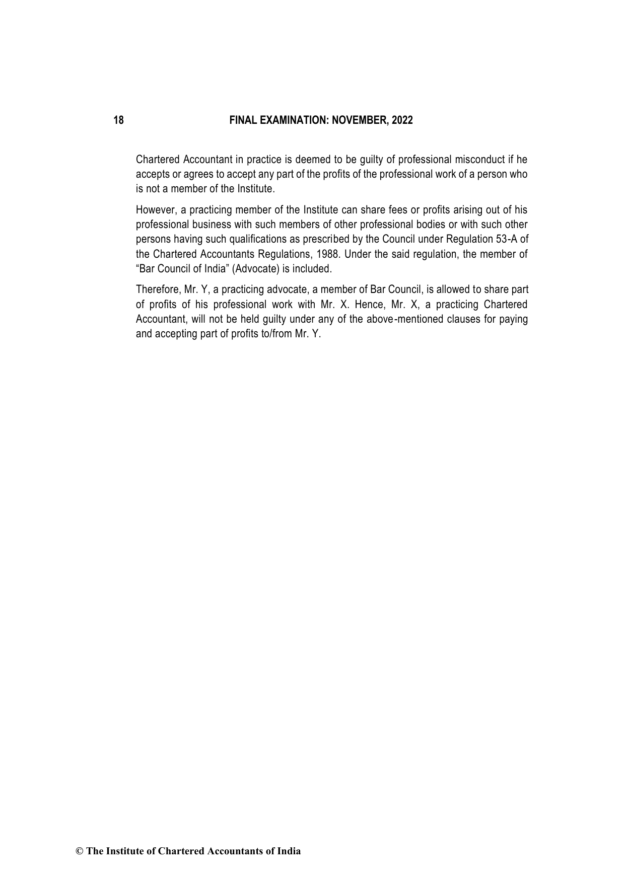 Advanced Auditing, Assurance and Professional Ethics November 2022, question page 18