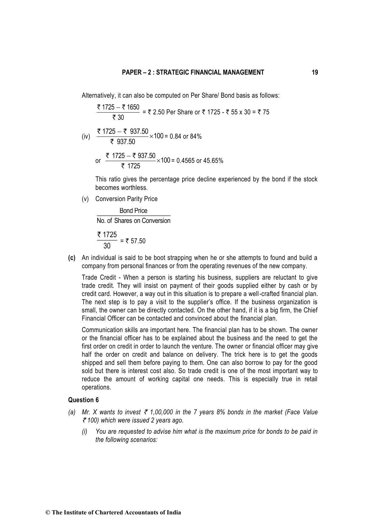 Advanced Financial Management November 2022, question page 19