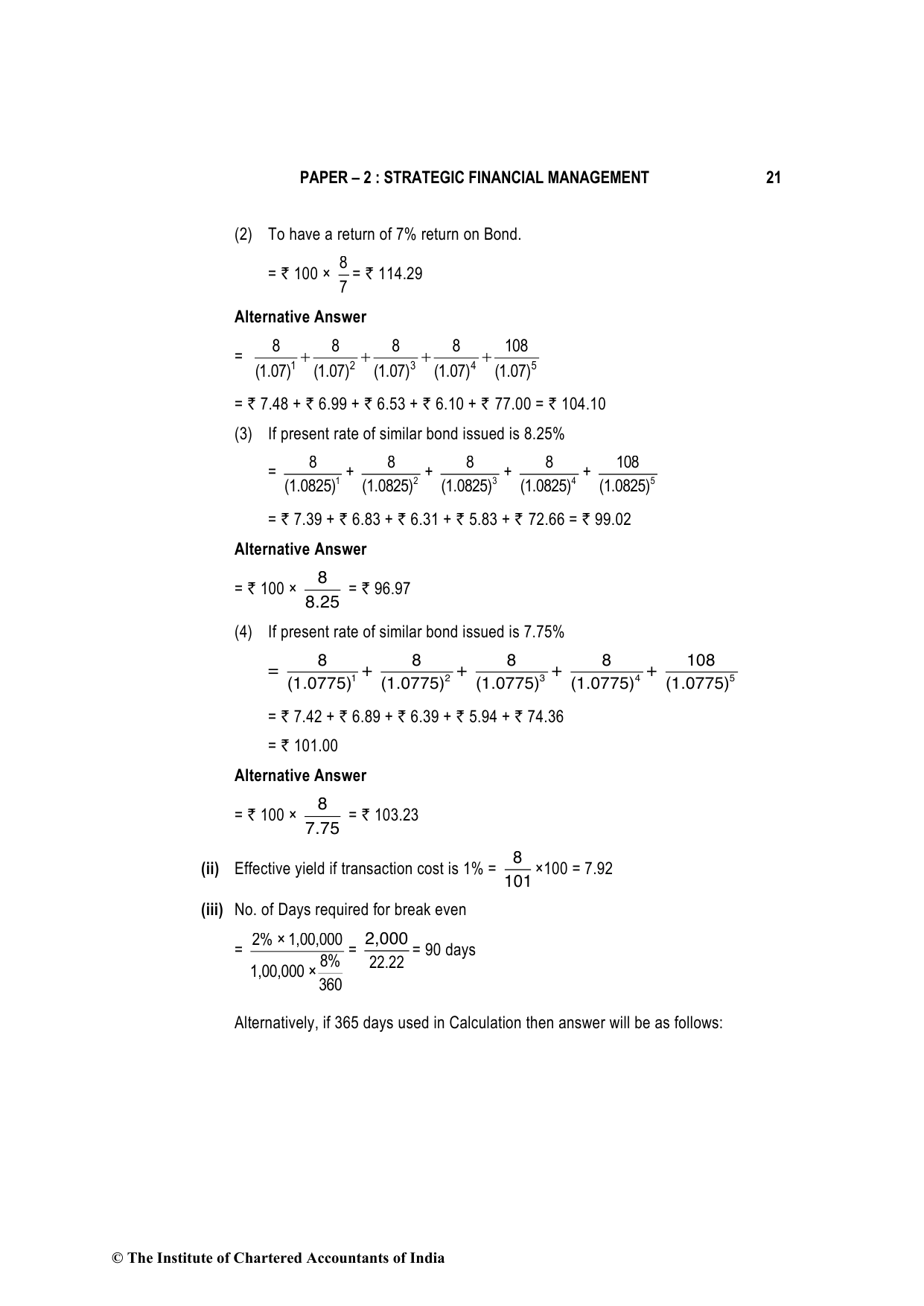Advanced Financial Management November 2022, question page 21