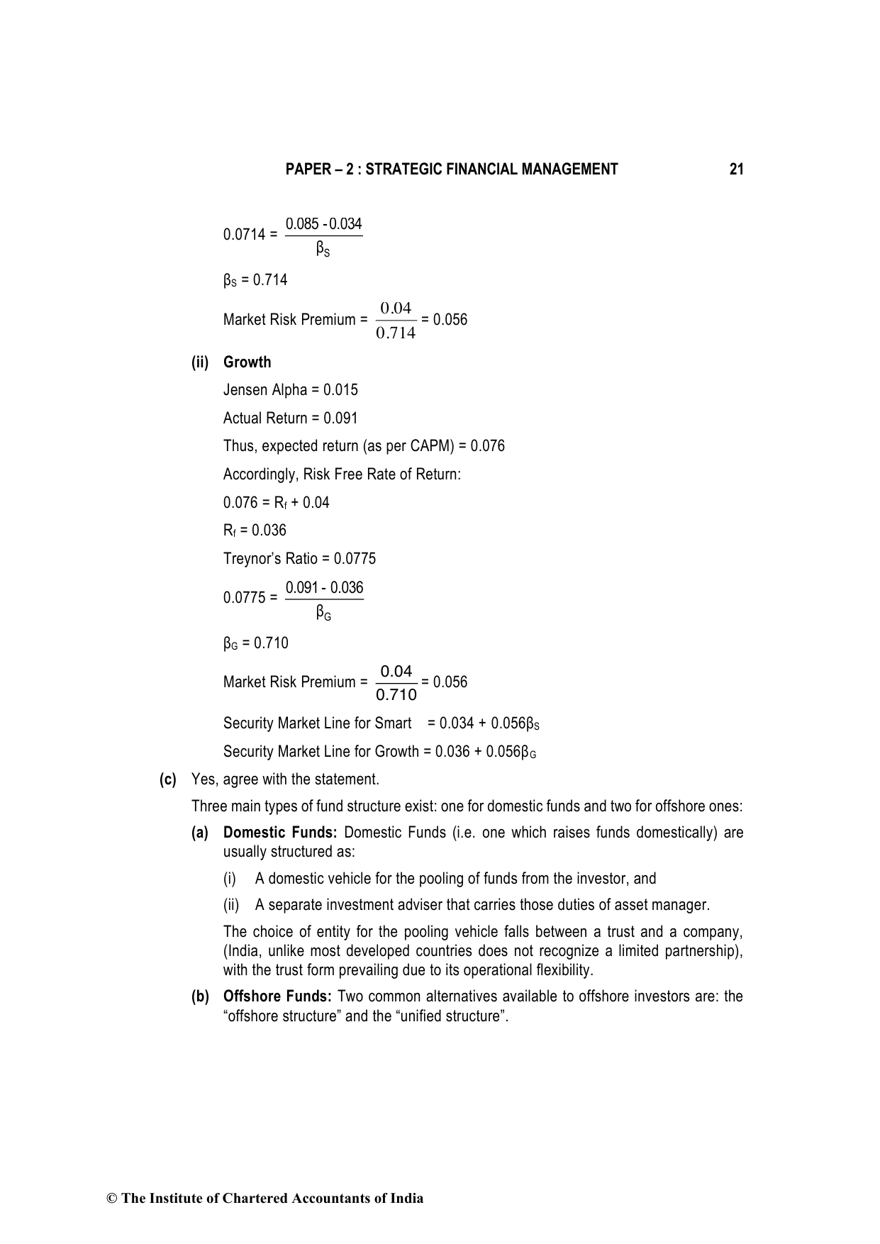 Advanced Financial Management May 2023, question page 21