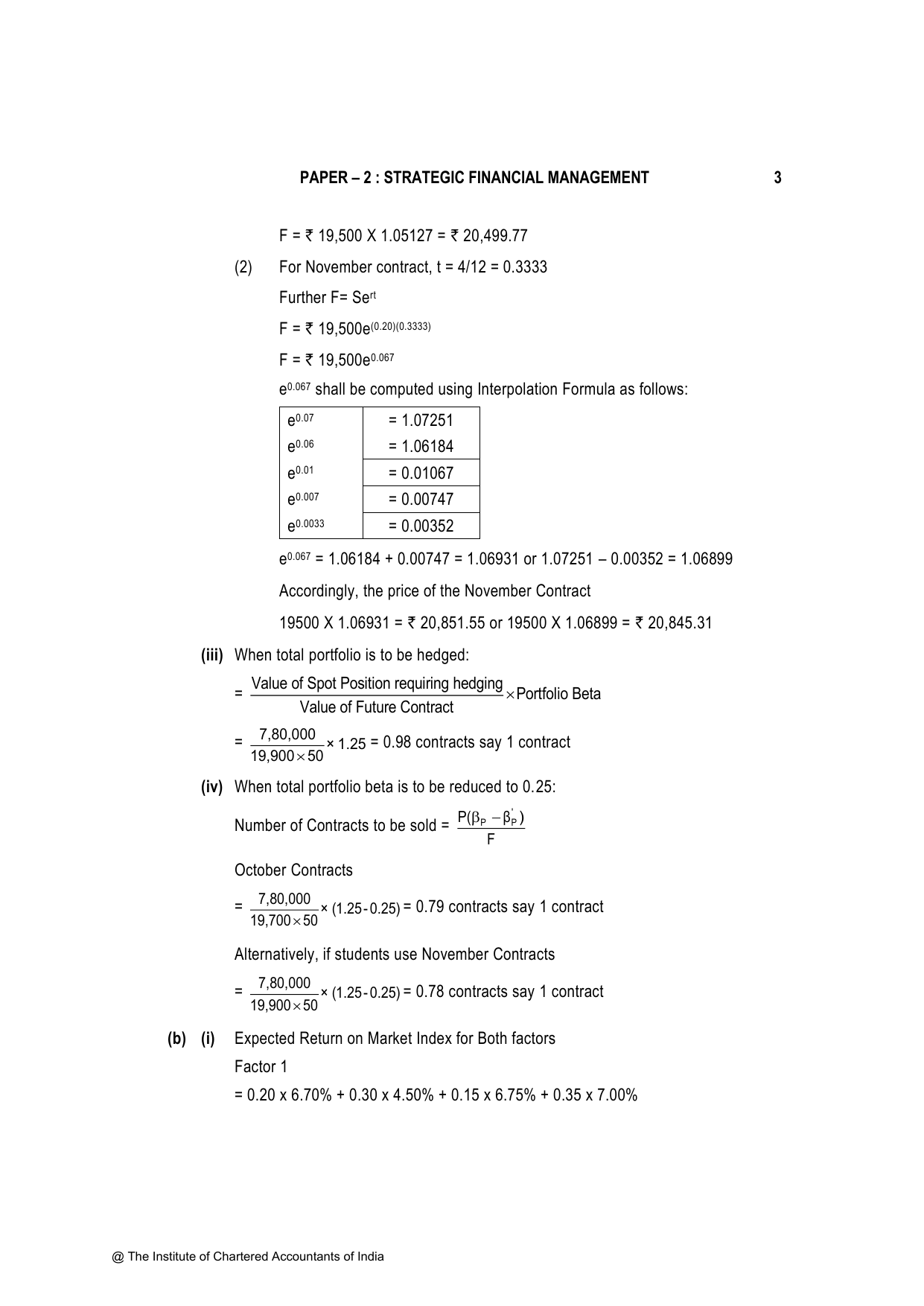 Advanced Financial Management November 2023, question page 3