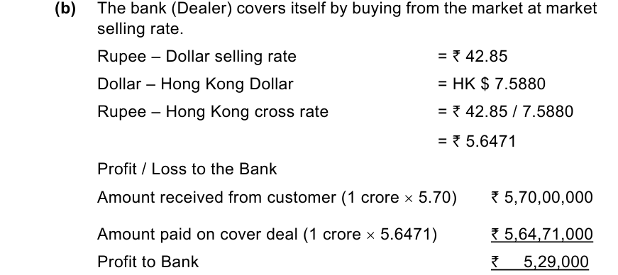 ICAI answer to AFM Mock Test 1, Question 1(b)