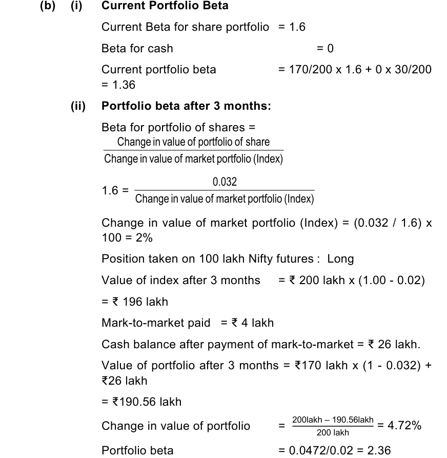 ICAI answer to AFM Mock Test 1, Question 5(b)