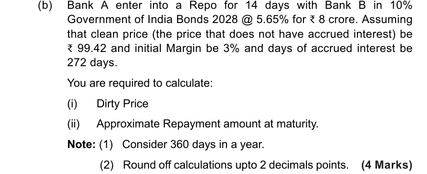 AFM Mock Test 1, Question 6(b), 4 marks (ICAI Model Test Paper 7, Question 2)