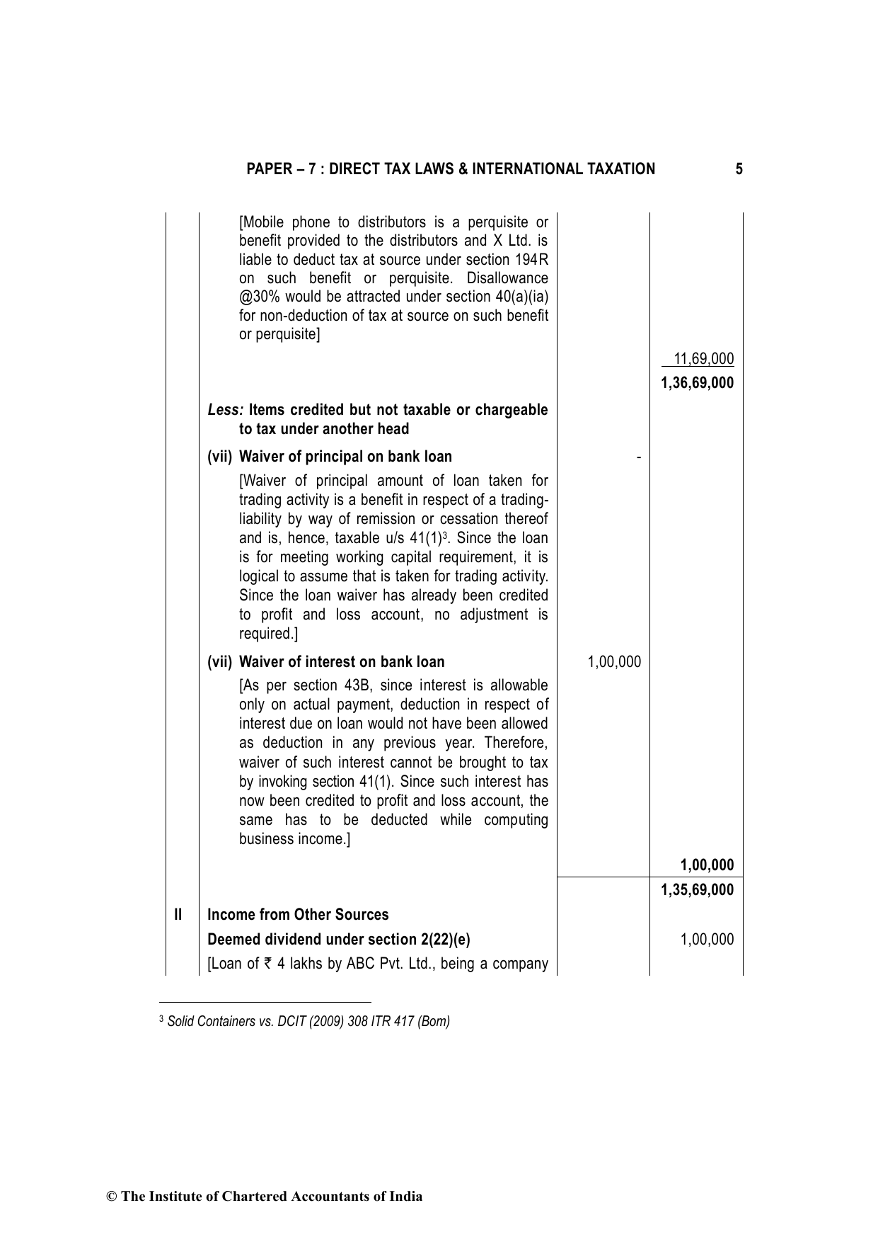 Direct Tax Laws & International Taxation May 2023, question page 5