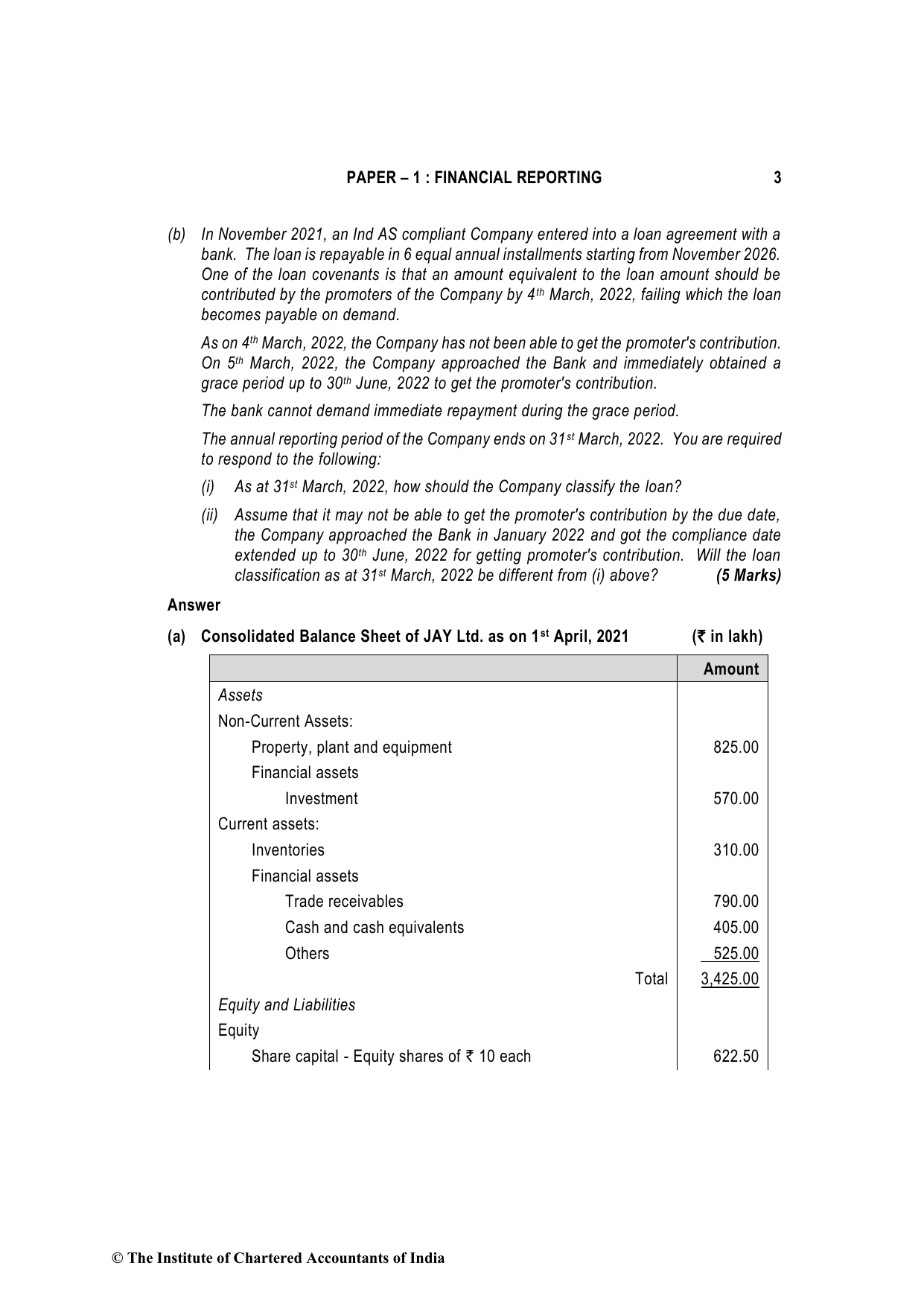 Financial Reporting May 2022, question page 3