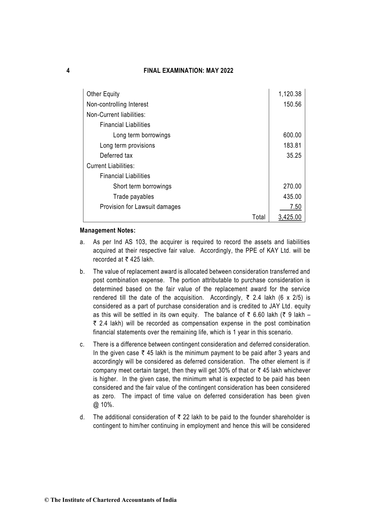 Financial Reporting May 2022, question page 4