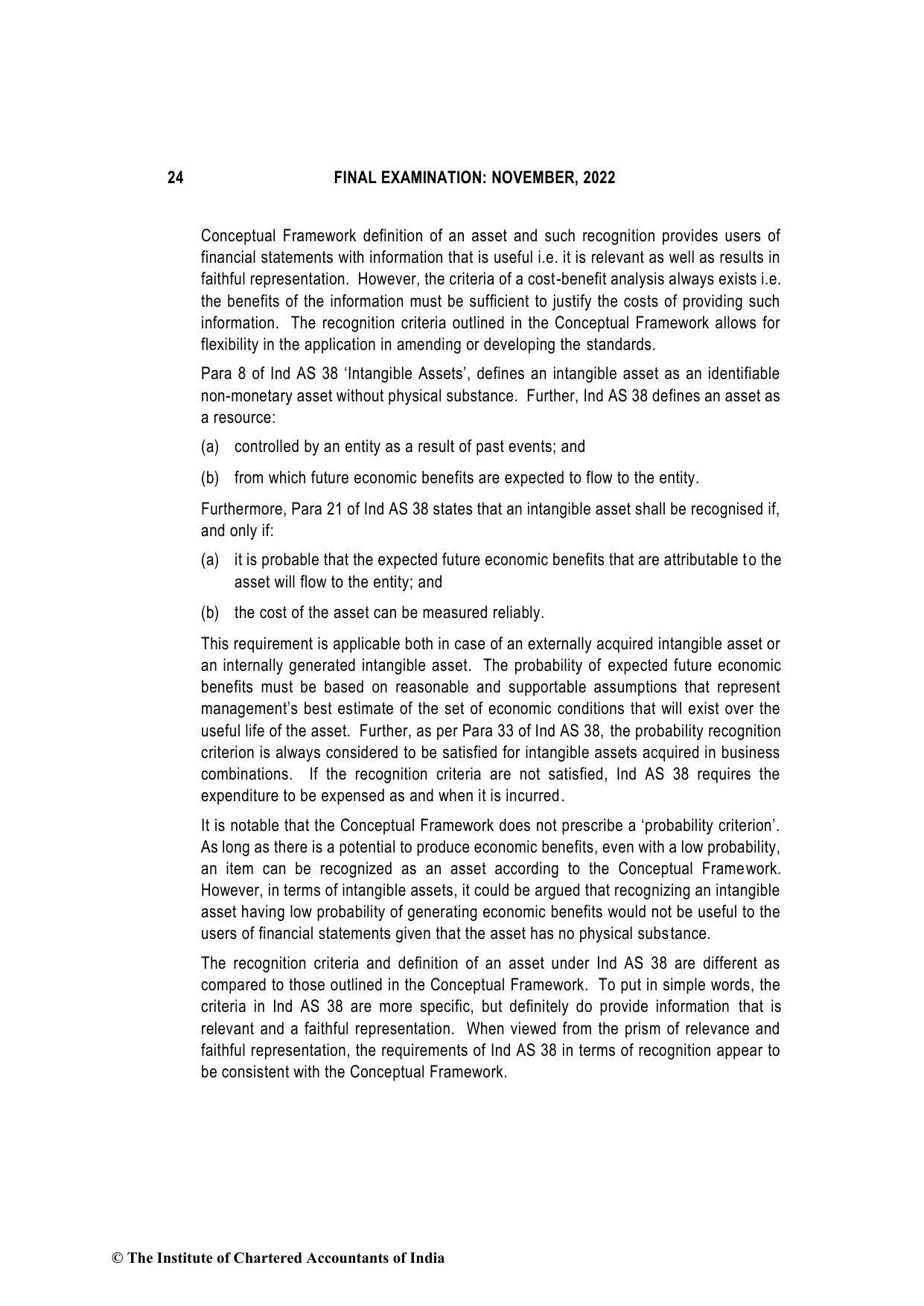 Financial Reporting November 2022, question page 24