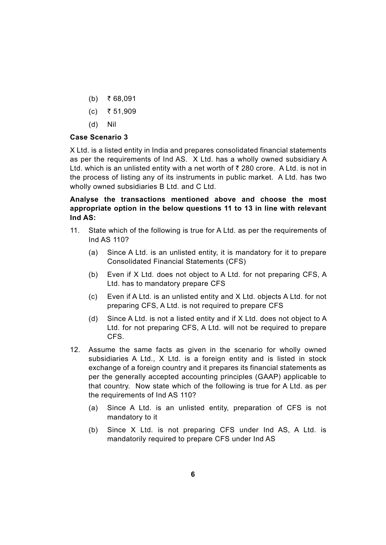 Paper 1: Financial Reporting — Model Test Paper 1, question page 6