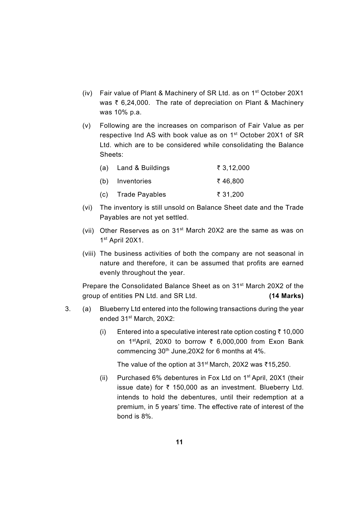 Paper 1: Financial Reporting — Model Test Paper 1, question page 11