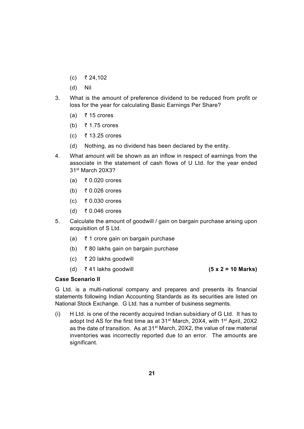 Paper 1: Financial Reporting — Model Test Paper 2, question page 3