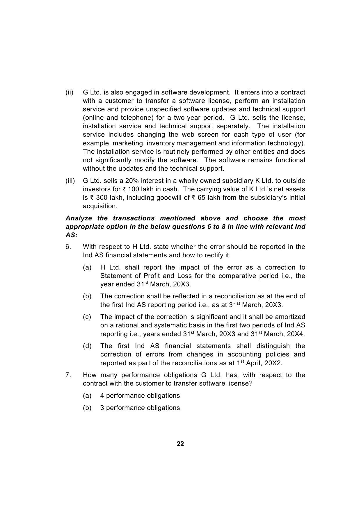 Paper 1: Financial Reporting — Model Test Paper 2, question page 4