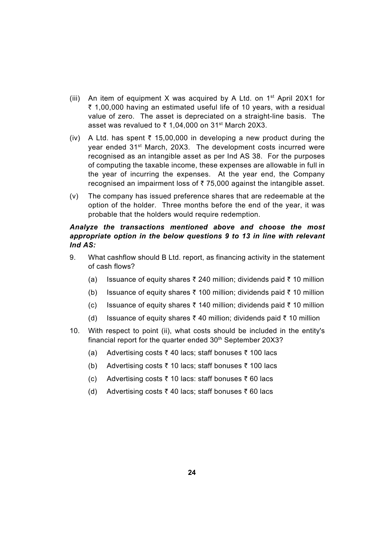 Paper 1: Financial Reporting — Model Test Paper 2, question page 6