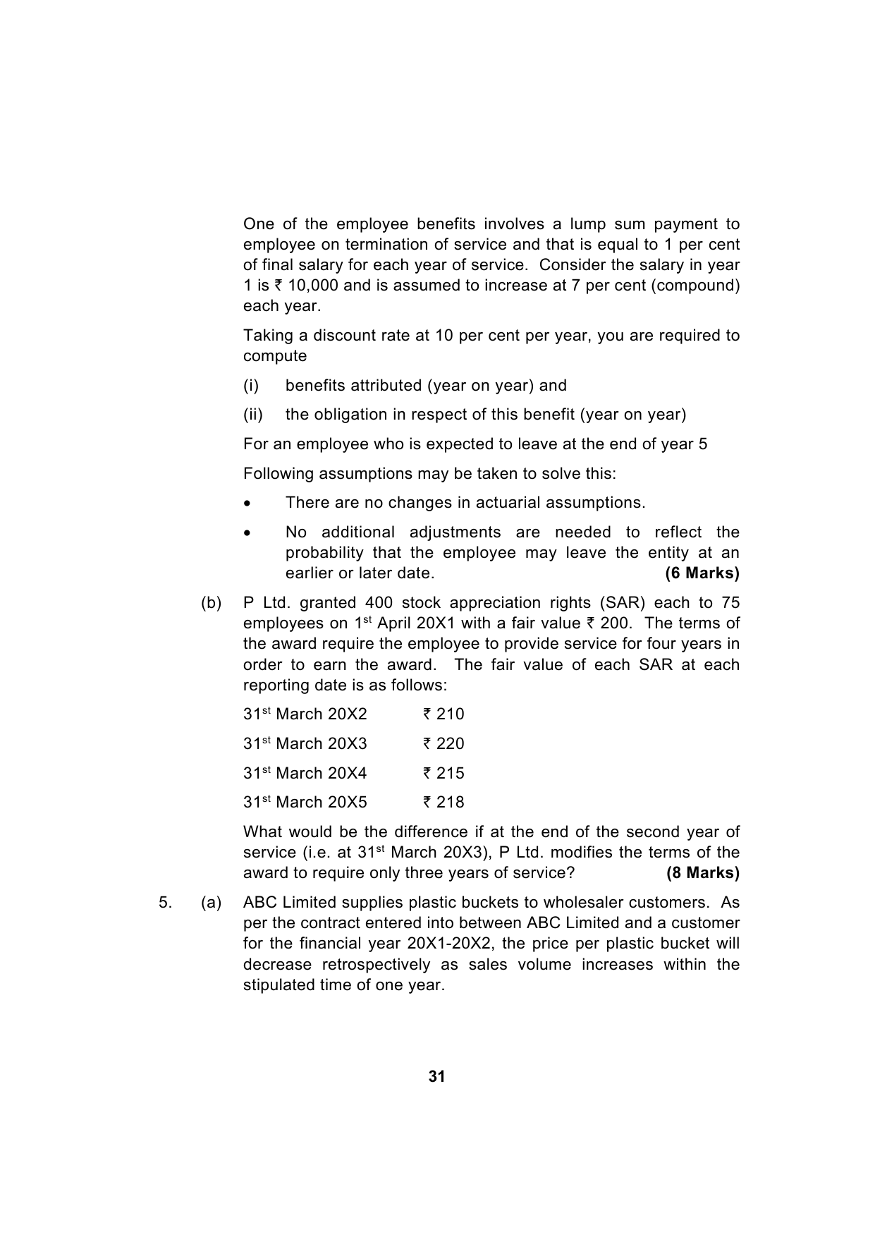 Paper 1: Financial Reporting — Model Test Paper 2, question page 13