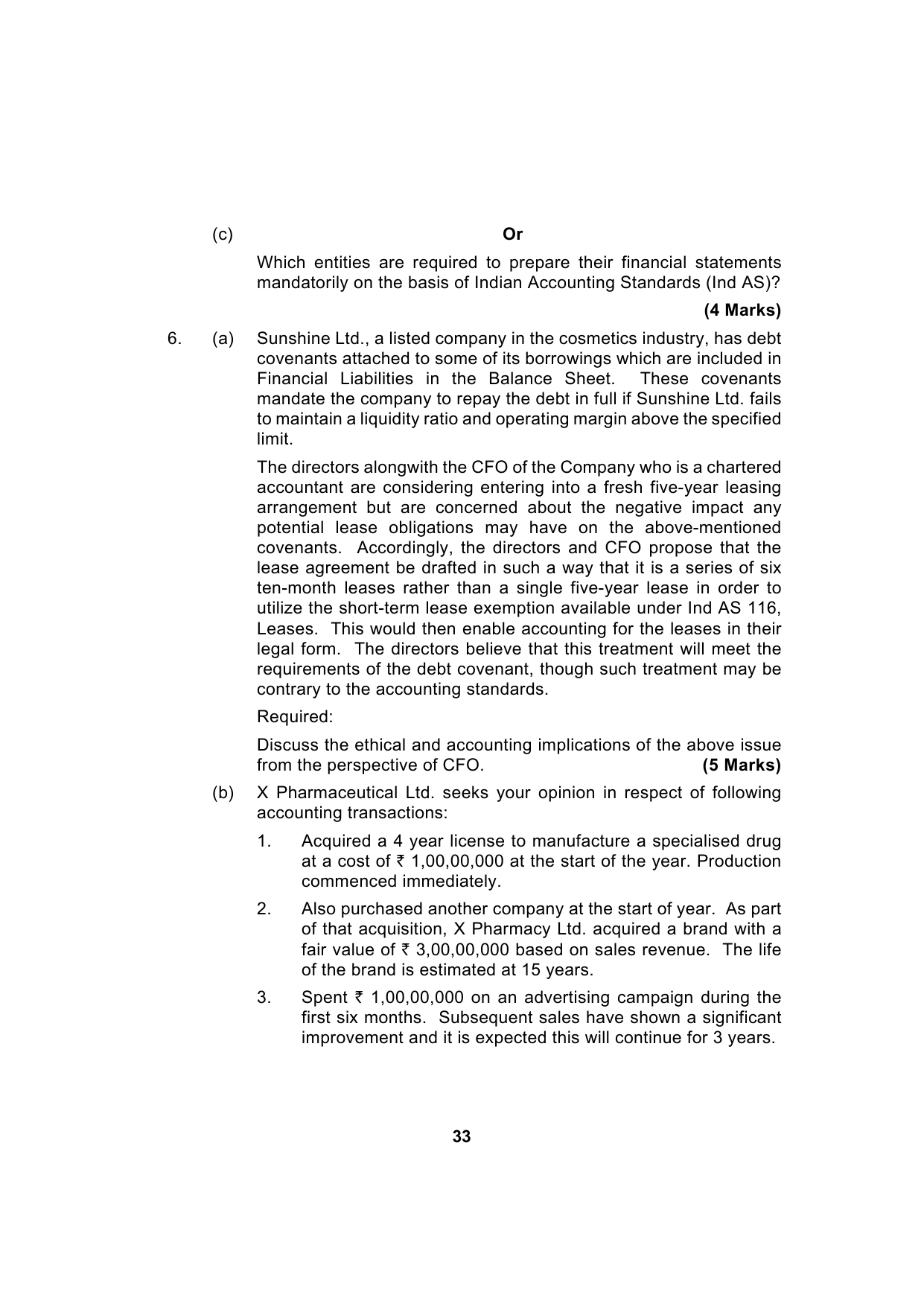 Paper 1: Financial Reporting — Model Test Paper 2, question page 15