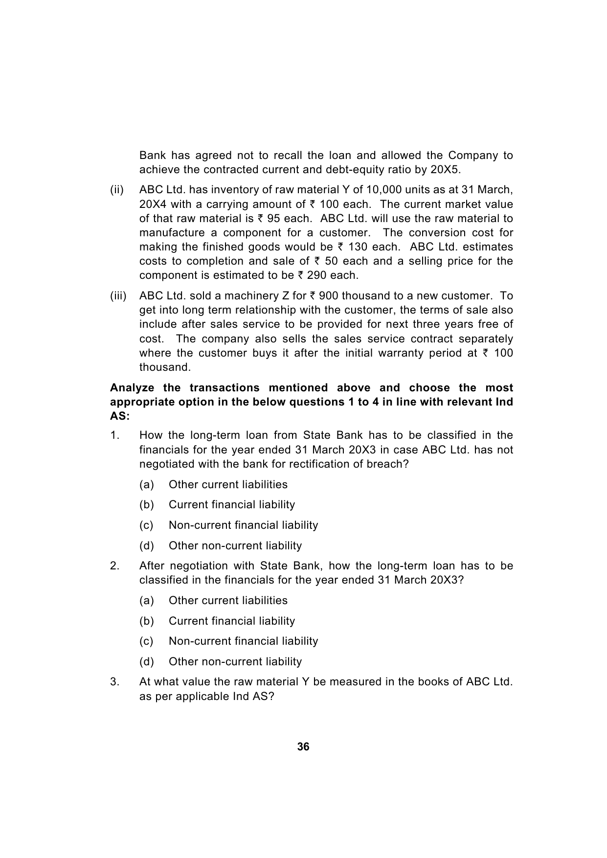 Paper 1: Financial Reporting — Model Test Paper 3, question page 2