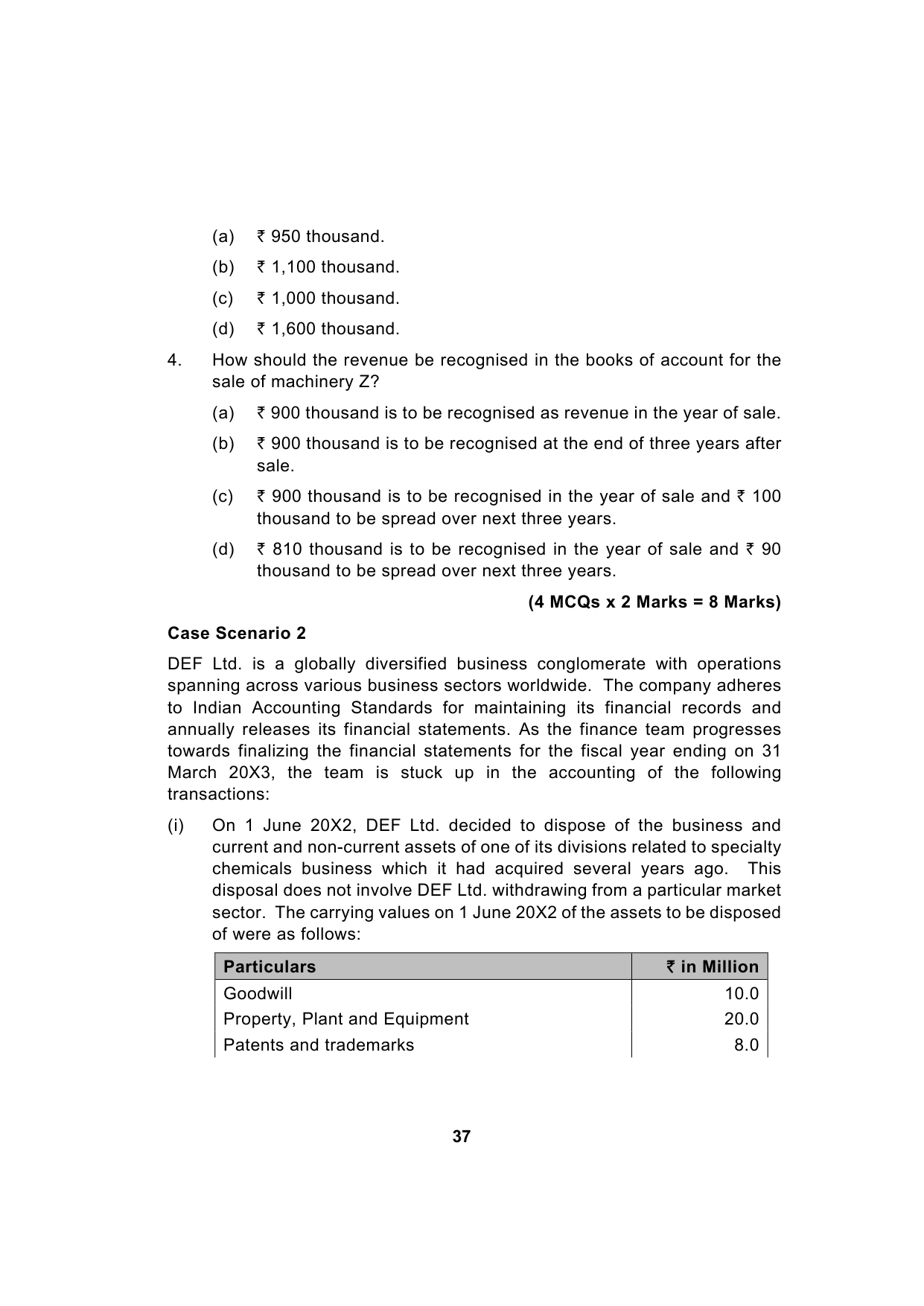 Paper 1: Financial Reporting — Model Test Paper 3, question page 3