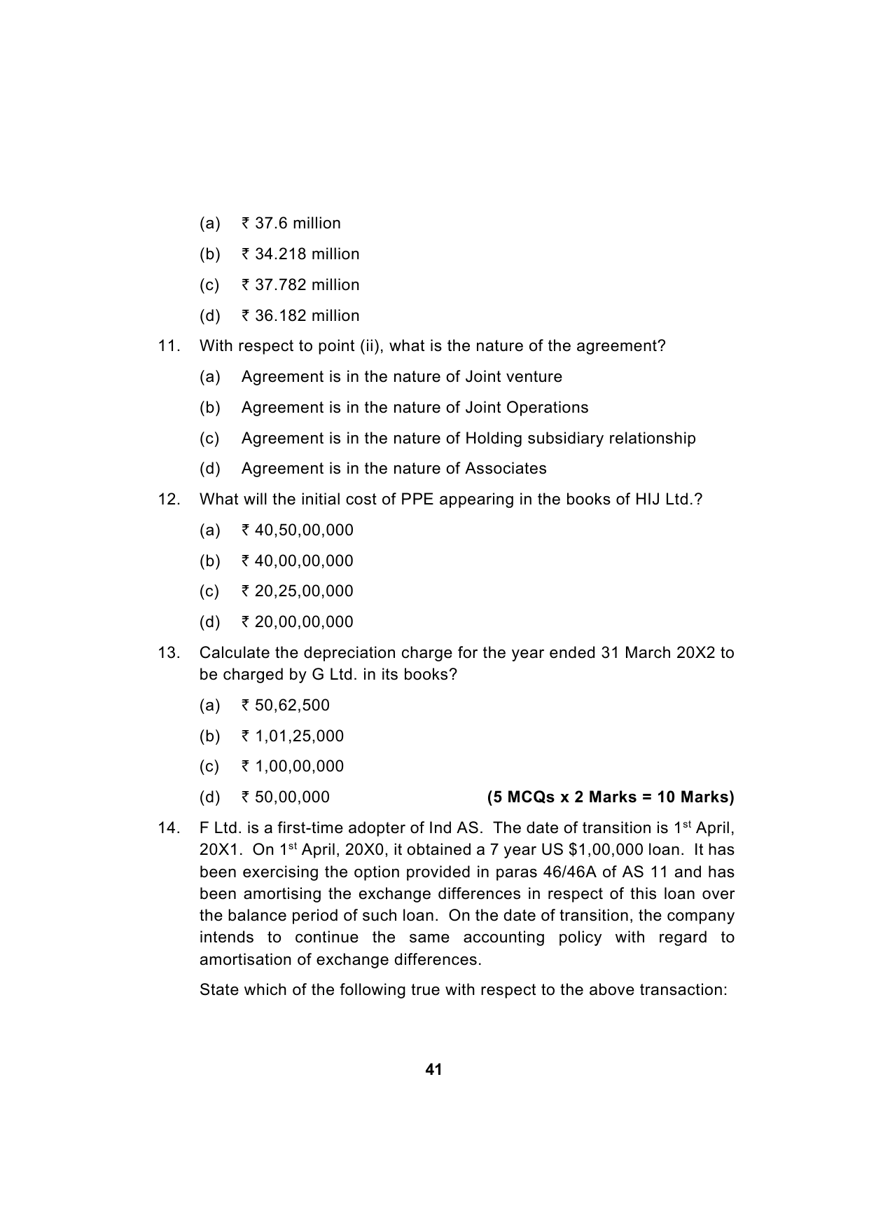 Paper 1: Financial Reporting — Model Test Paper 3, question page 7