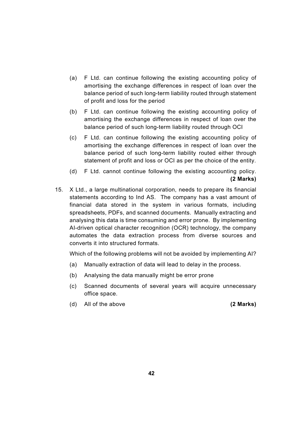 Paper 1: Financial Reporting — Model Test Paper 3, question page 8