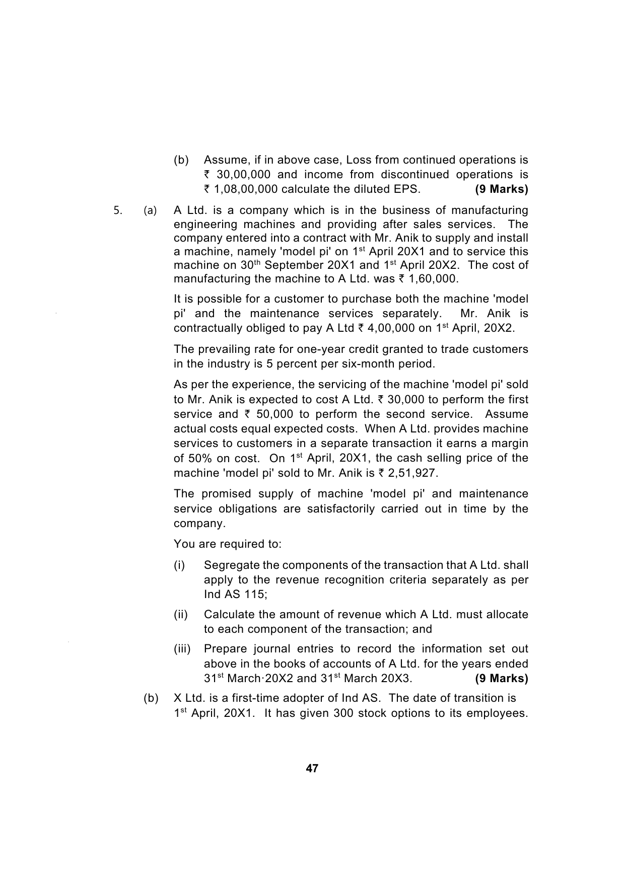 Paper 1: Financial Reporting — Model Test Paper 3, question page 13