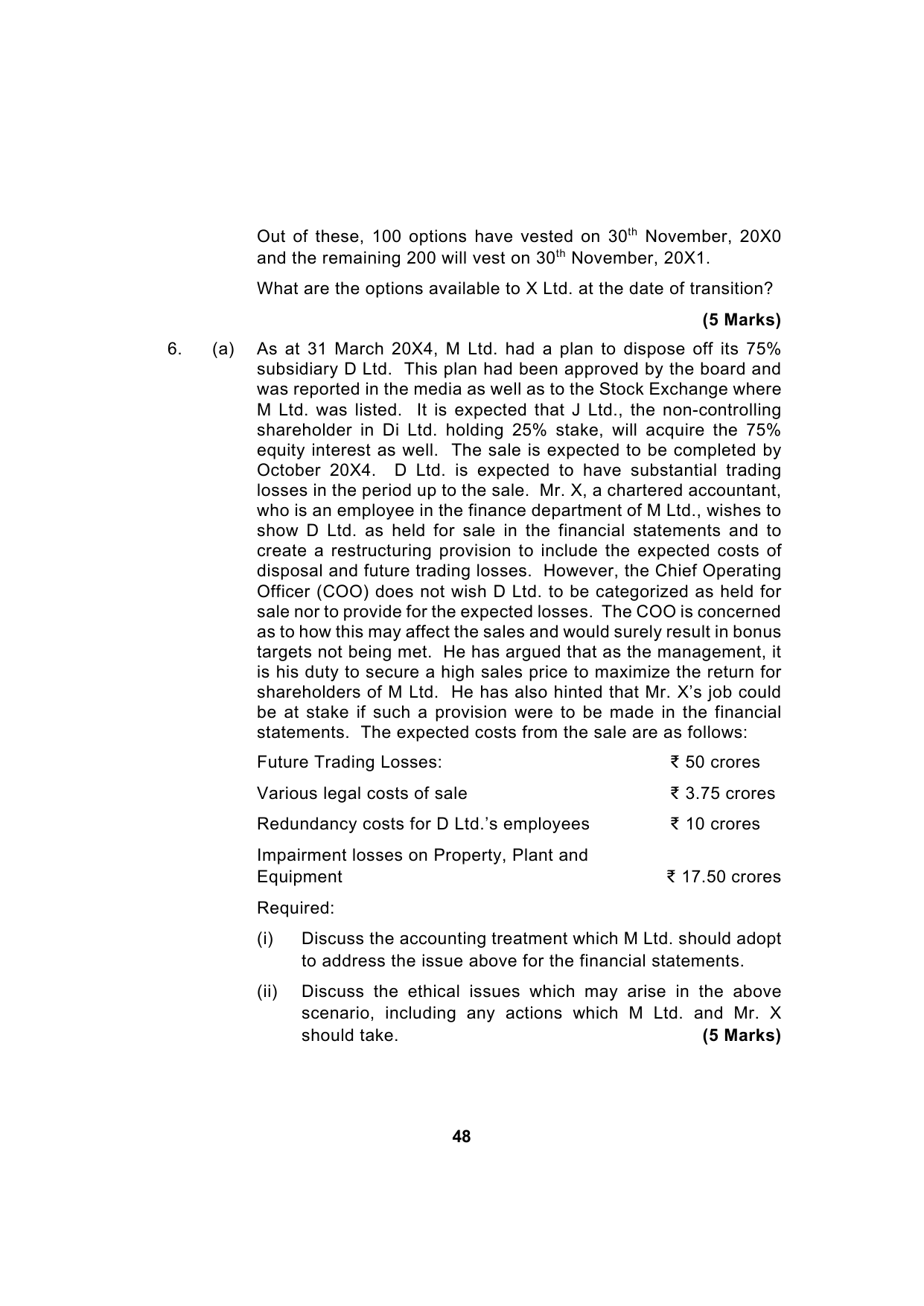 Paper 1: Financial Reporting — Model Test Paper 3, question page 14