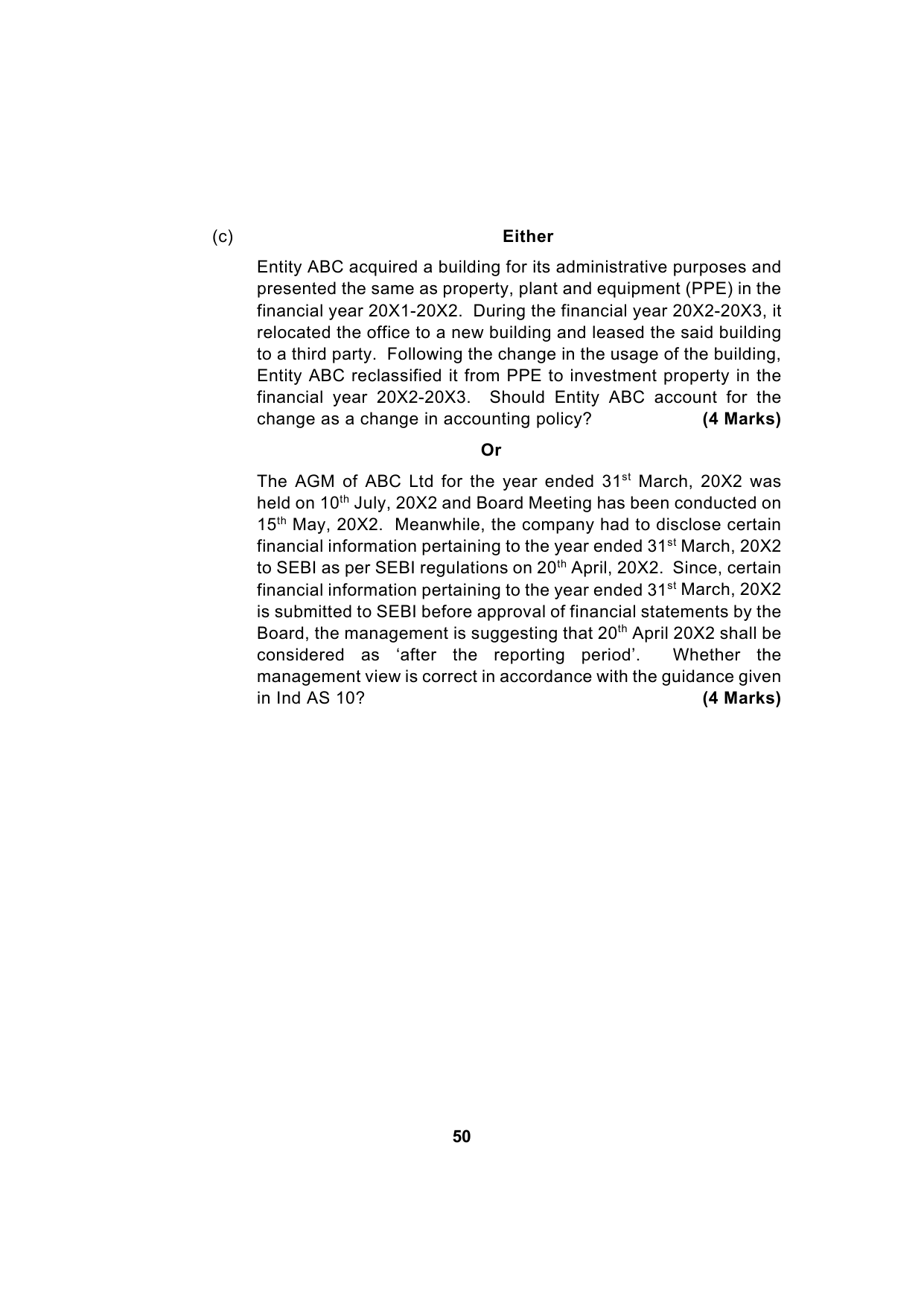 Paper 1: Financial Reporting — Model Test Paper 3, question page 16
