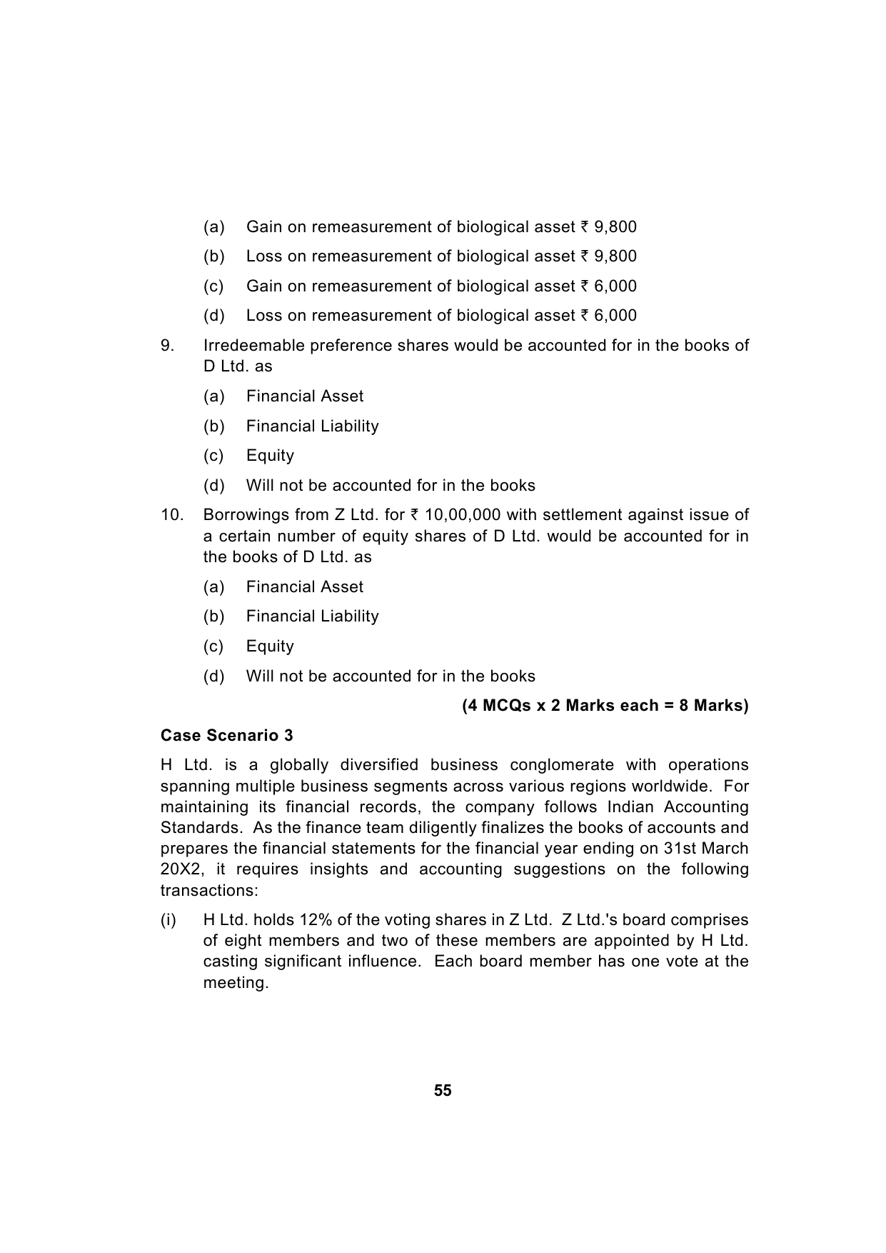 Paper 1: Financial Reporting — Model Test Paper 4, question page 5
