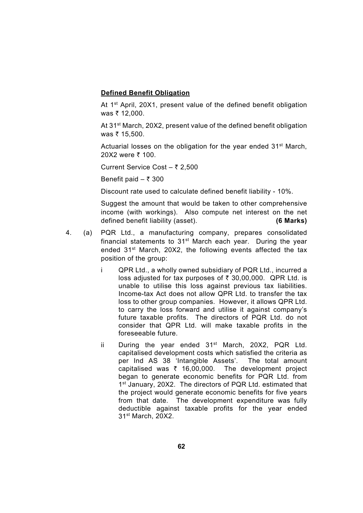 Paper 1: Financial Reporting — Model Test Paper 4, question page 12