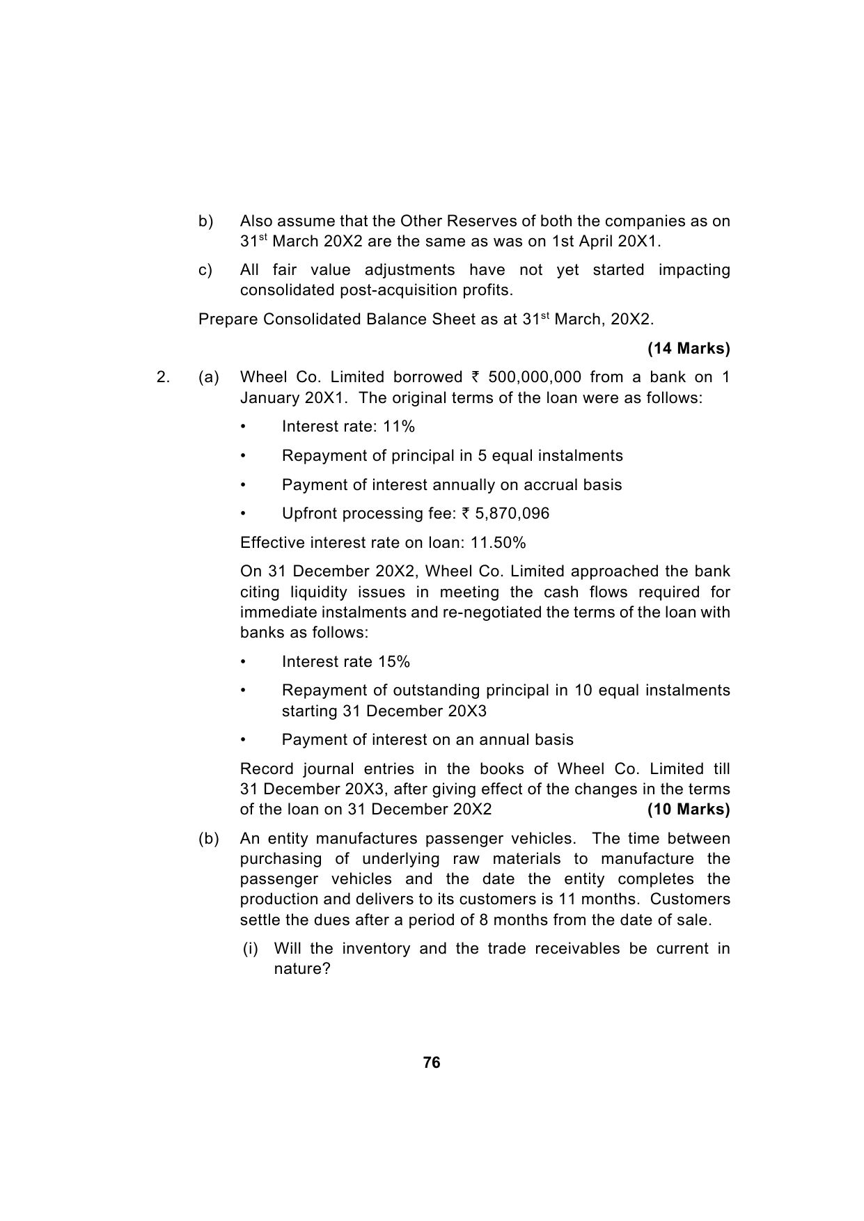 Paper 1: Financial Reporting — Model Test Paper 5, question page 9