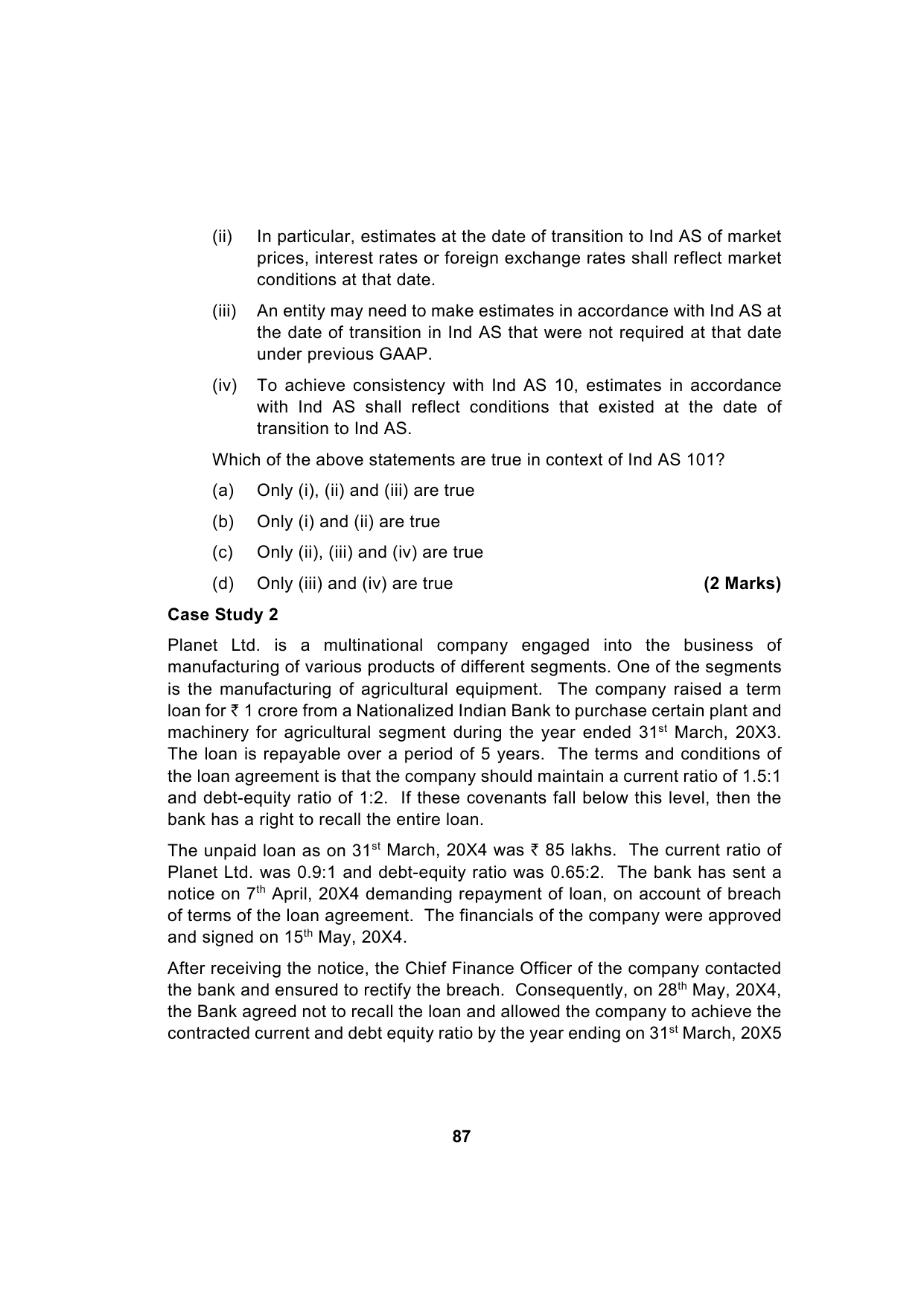 Paper 1: Financial Reporting — Model Test Paper 6, question page 5