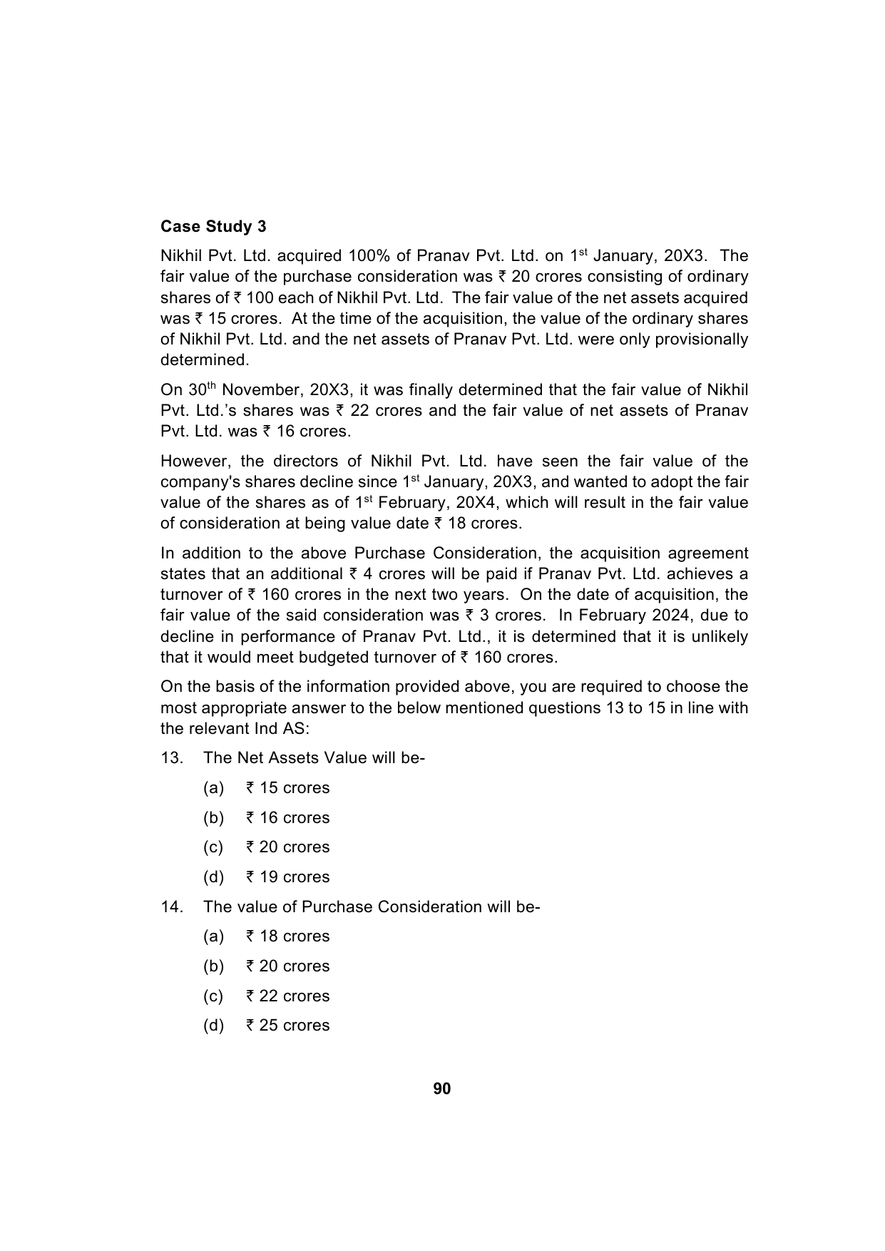 Paper 1: Financial Reporting — Model Test Paper 6, question page 8