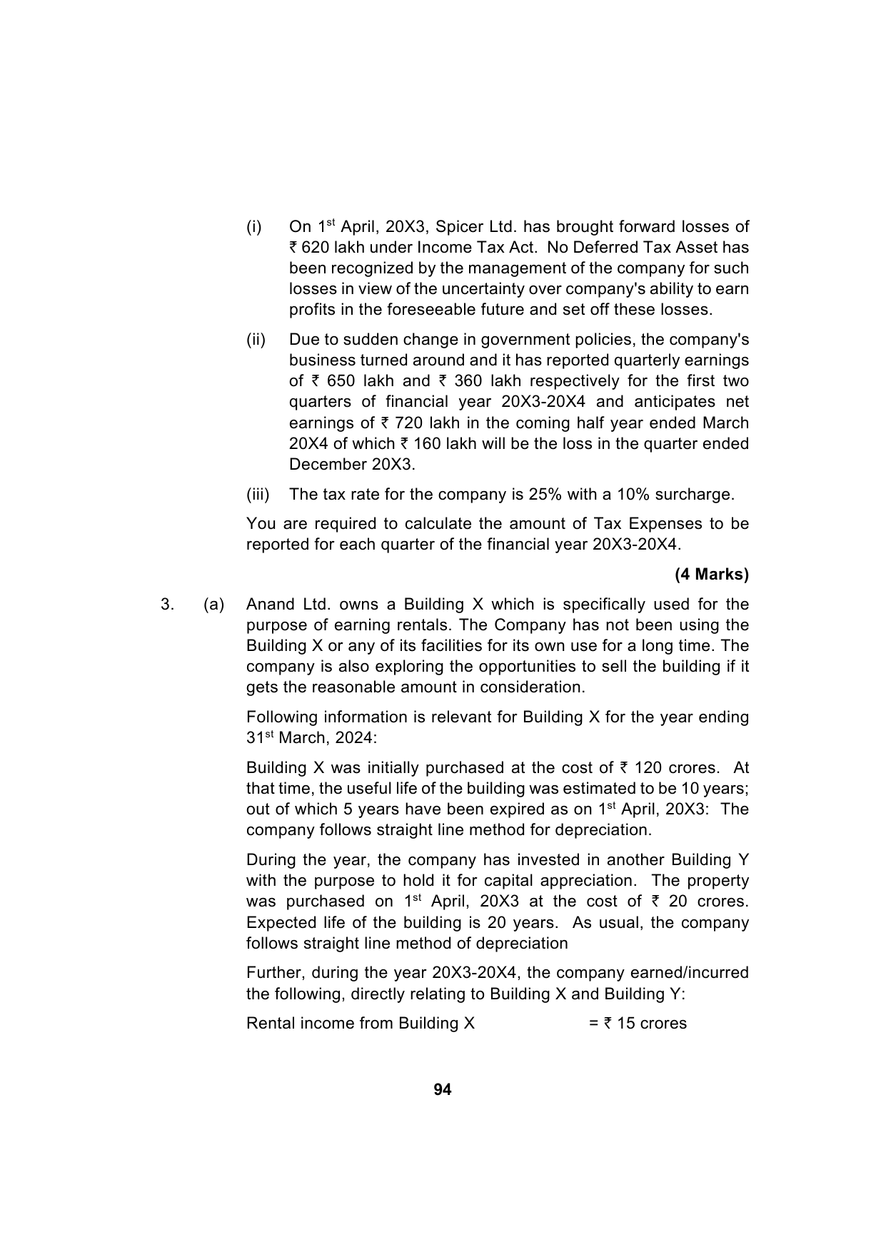 Paper 1: Financial Reporting — Model Test Paper 6, question page 12