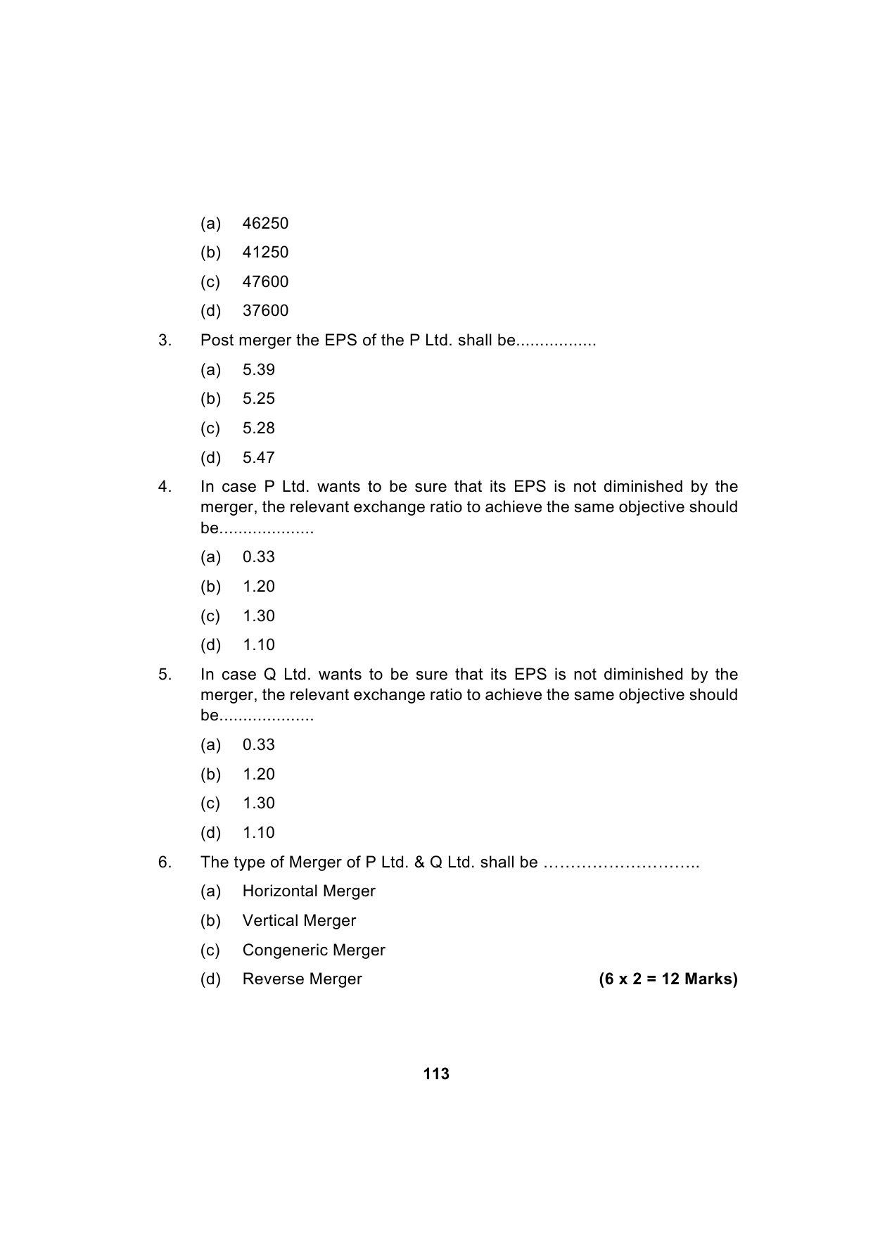 Paper 2: Advanced Financial Management — Model Test Paper 2, question page 2