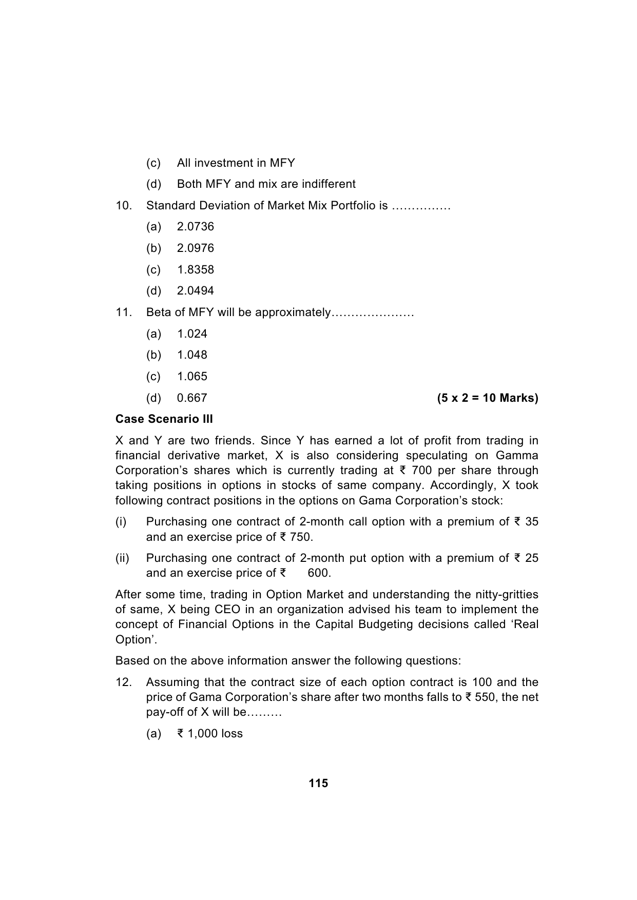Paper 2: Advanced Financial Management — Model Test Paper 2, question page 4