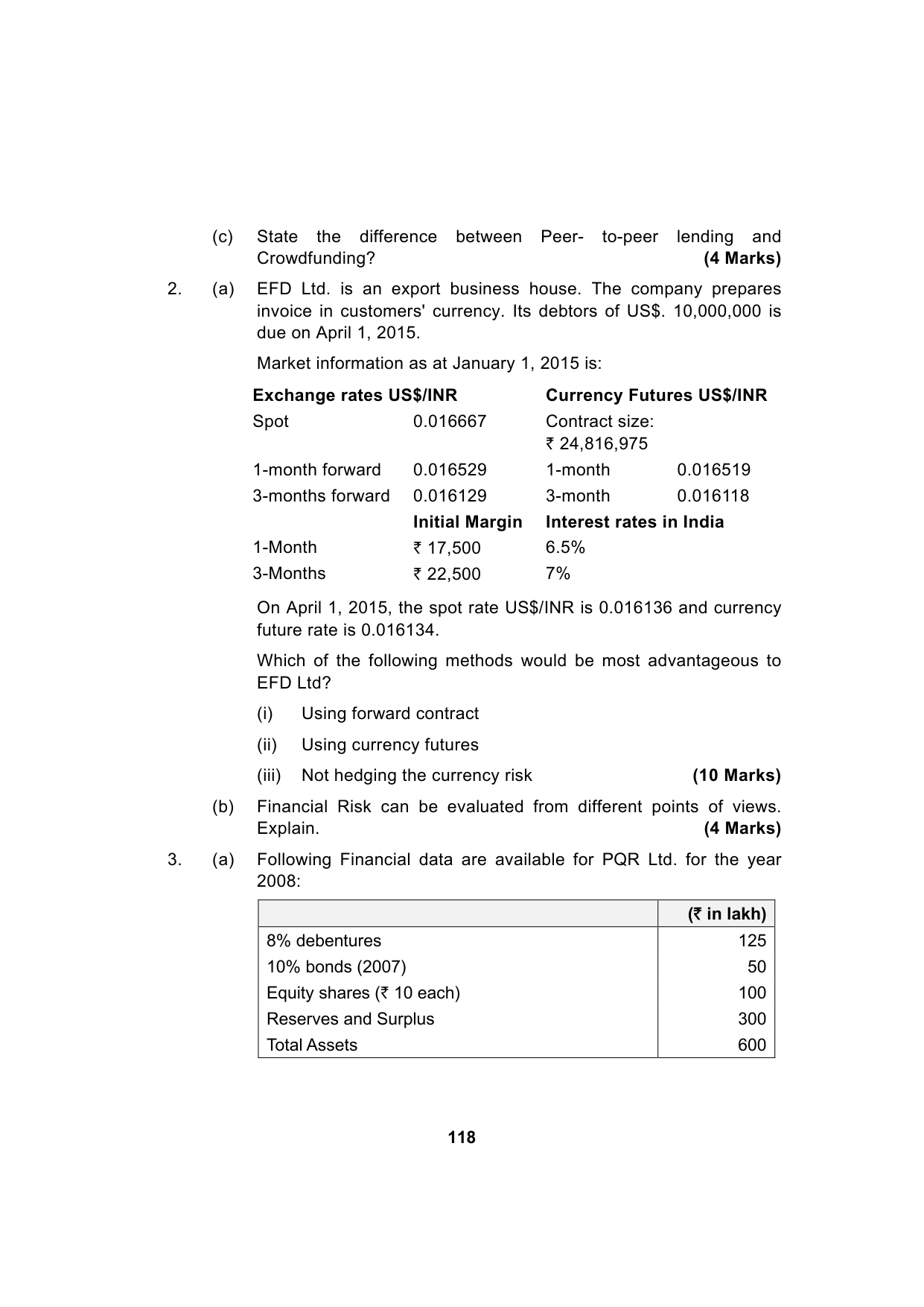 Paper 2: Advanced Financial Management — Model Test Paper 2, question page 7