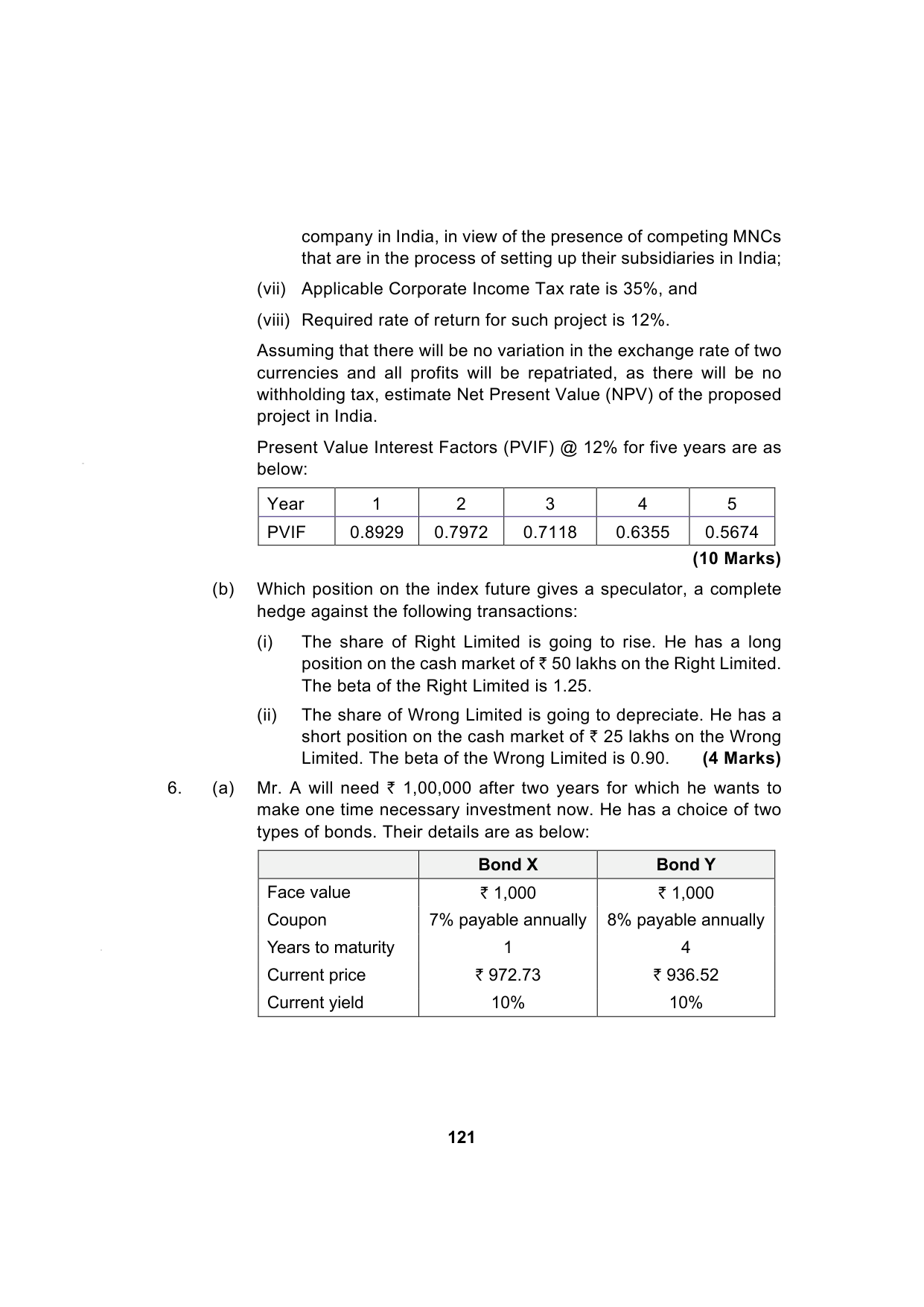 Paper 2: Advanced Financial Management — Model Test Paper 2, question page 10