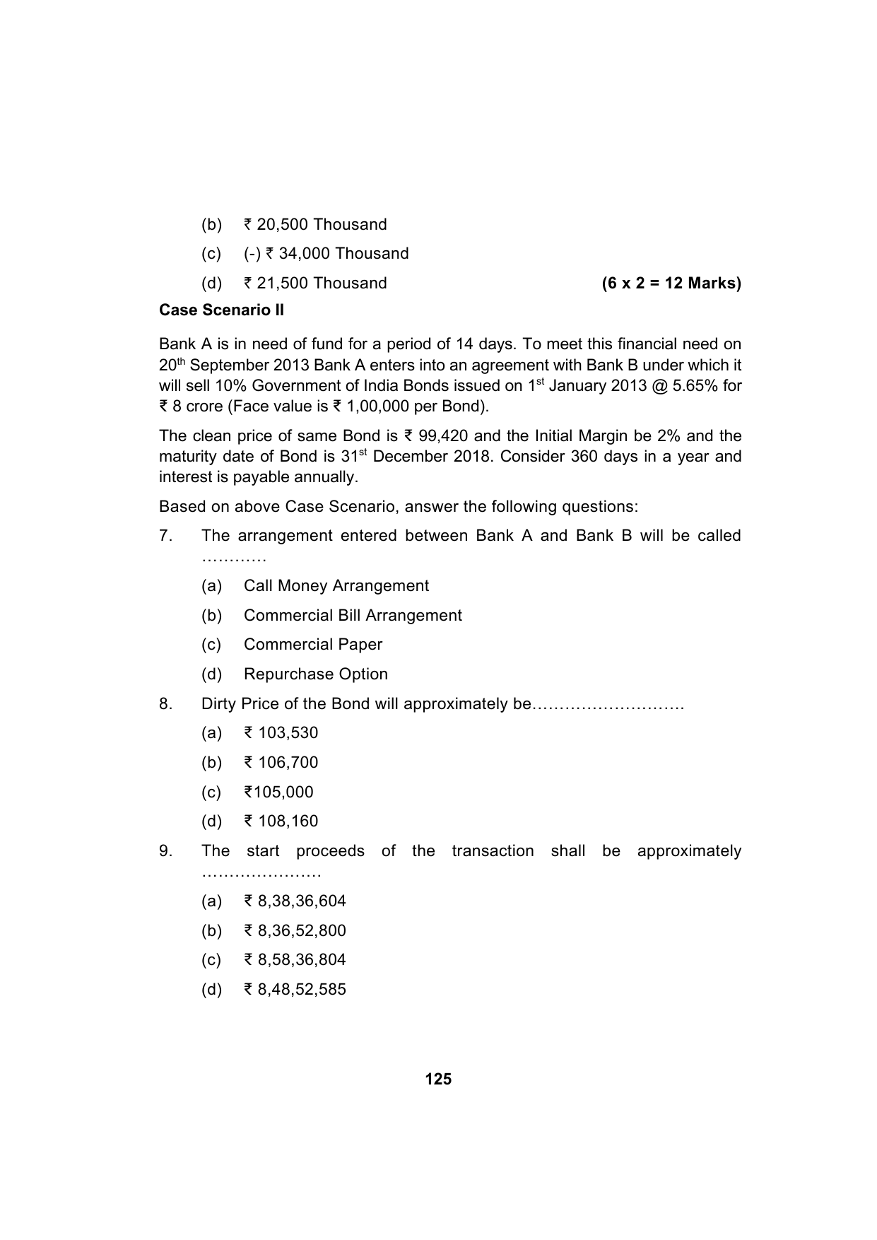 Paper 2: Advanced Financial Management — Model Test Paper 3, question page 3