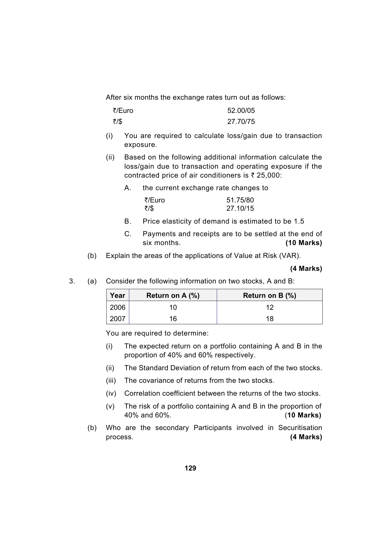 Paper 2: Advanced Financial Management — Model Test Paper 3, question page 7