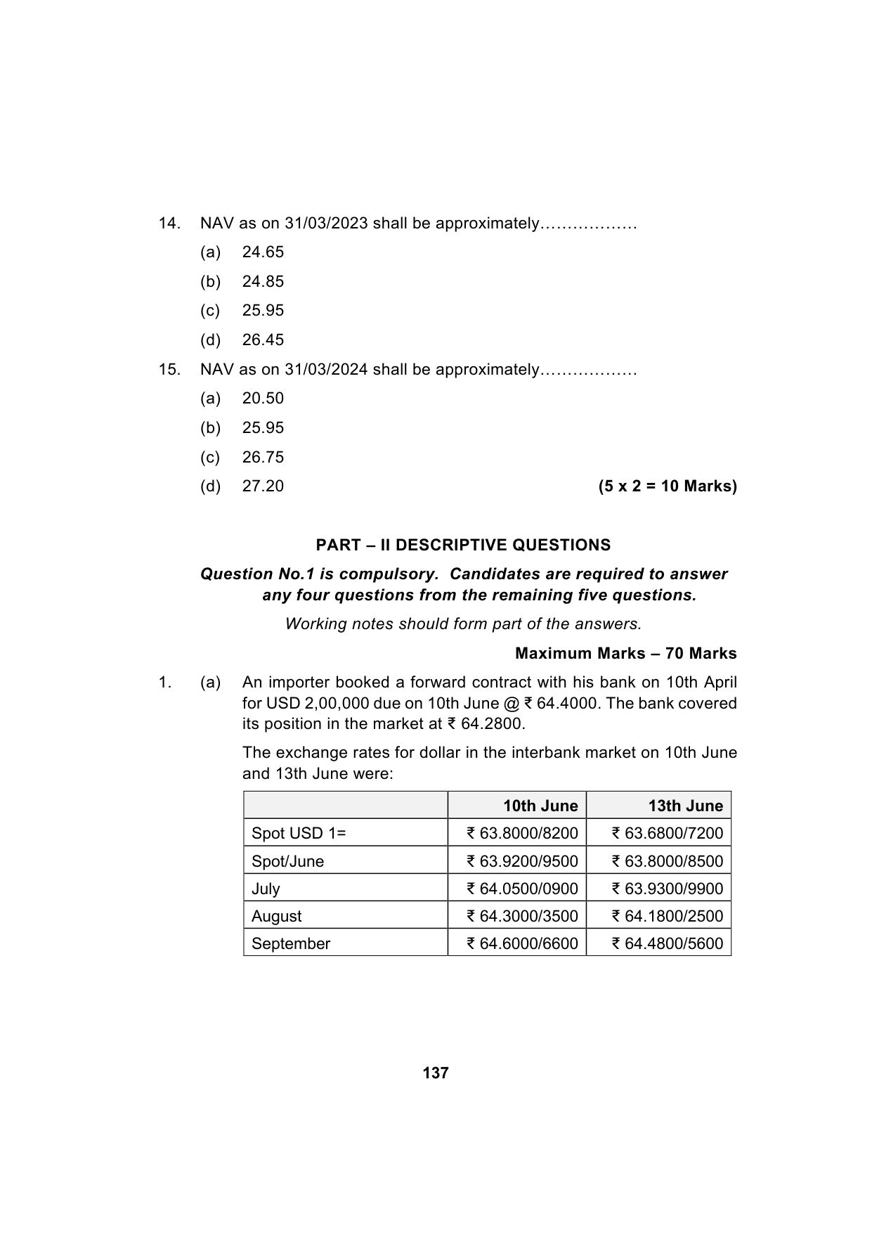Paper 2: Advanced Financial Management — Model Test Paper 4, question page 5