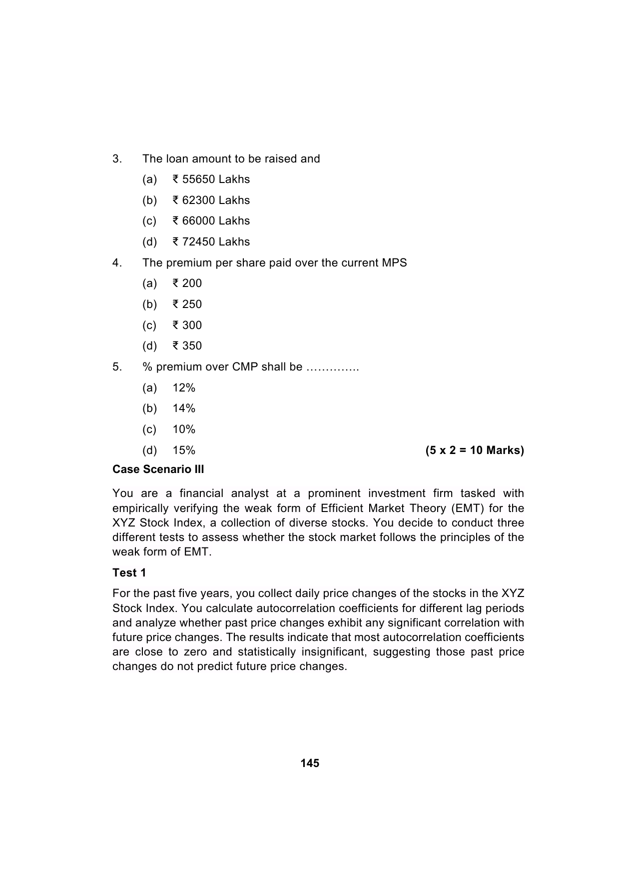 Paper 2: Advanced Financial Management — Model Test Paper 5, question page 2