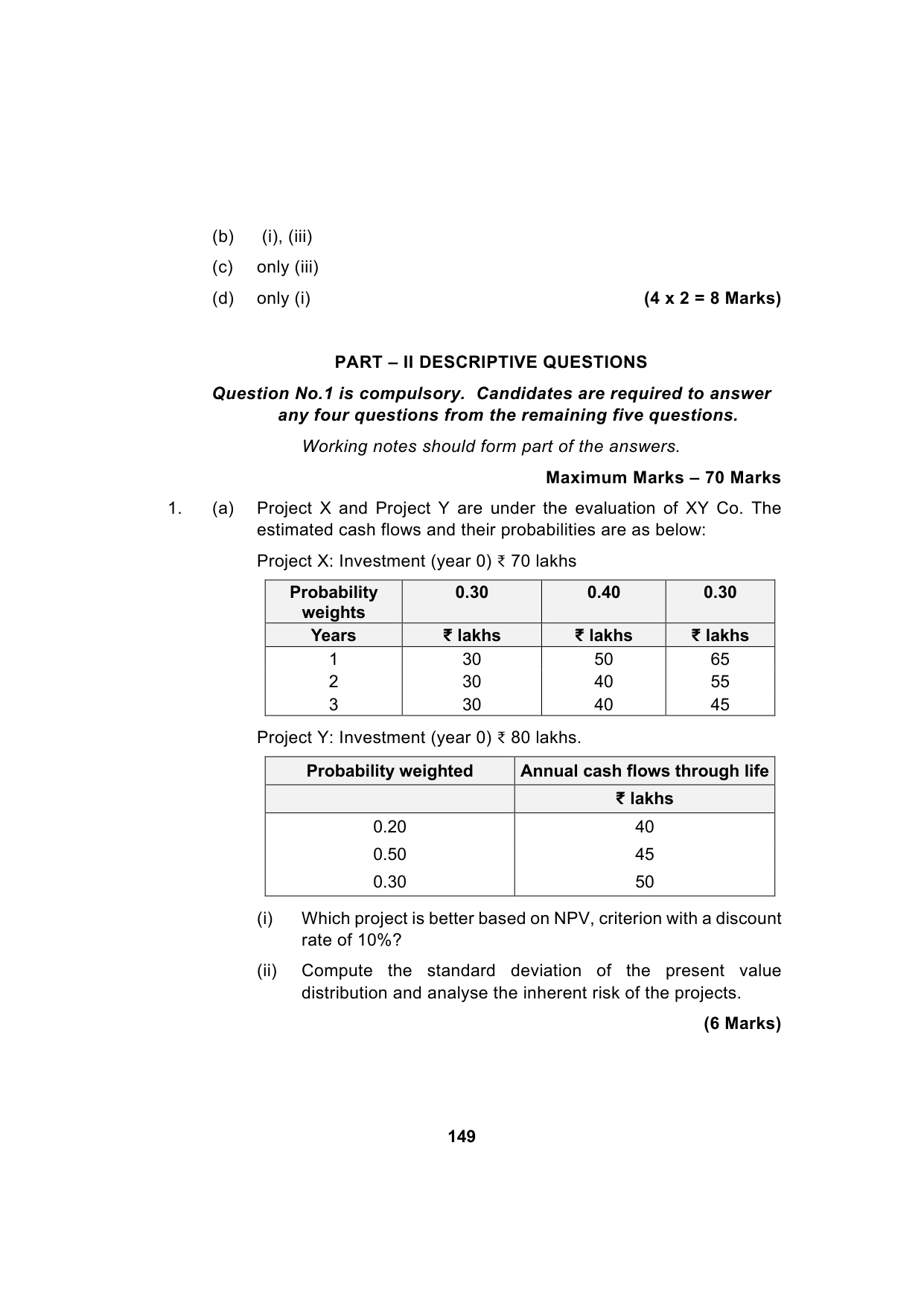 Paper 2: Advanced Financial Management — Model Test Paper 5, question page 6
