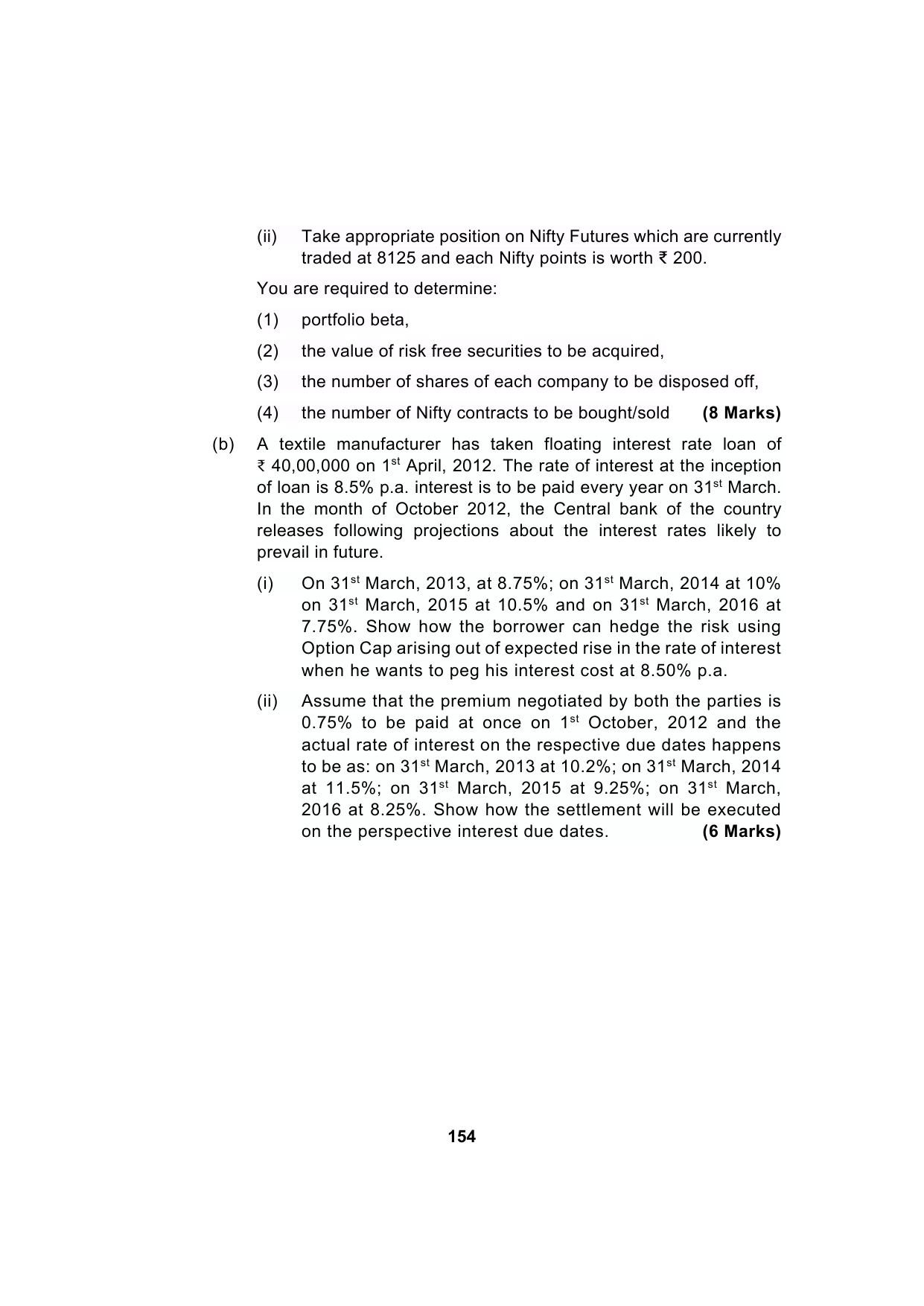 Paper 2: Advanced Financial Management — Model Test Paper 5, question page 11