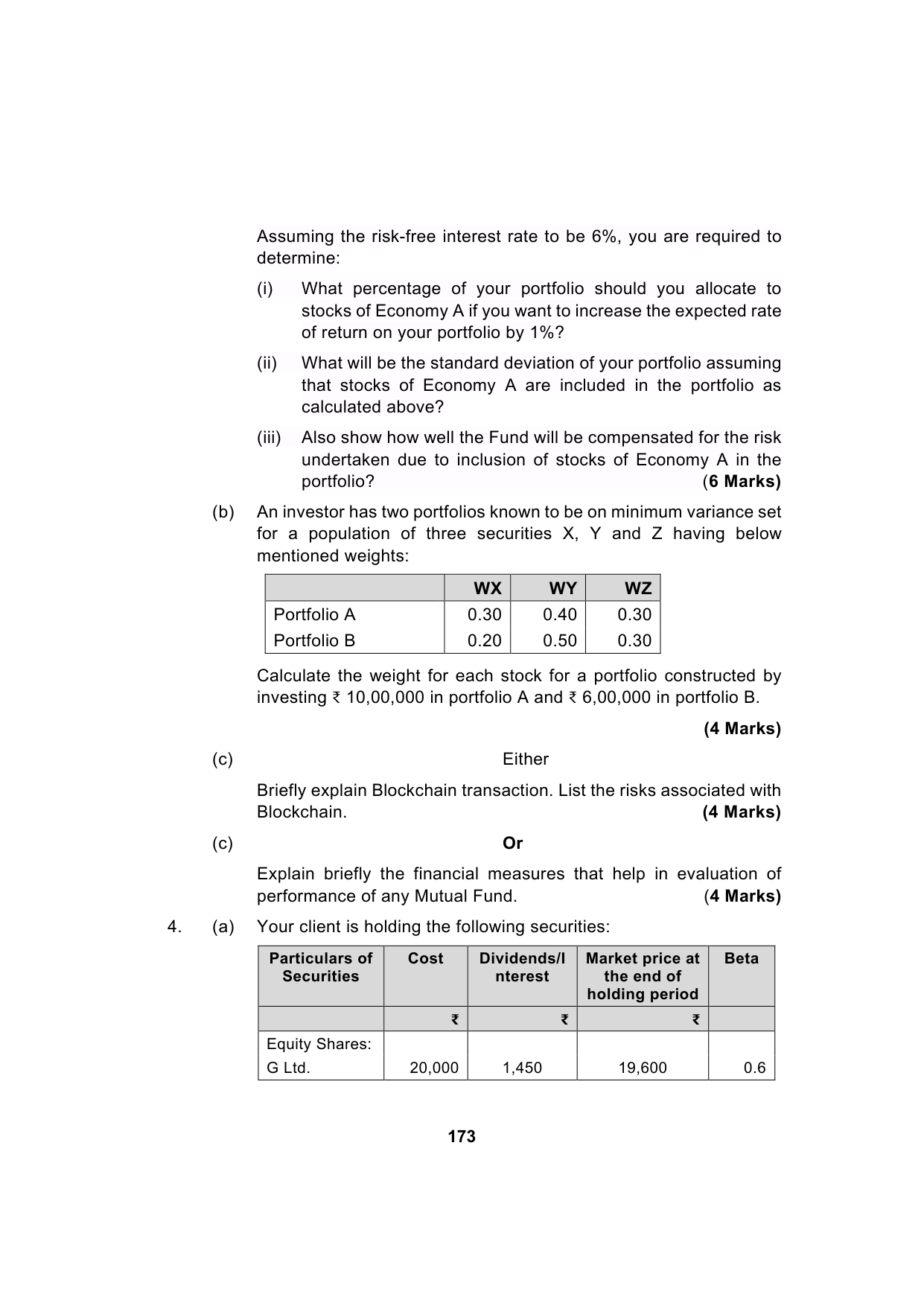 Paper 2: Advanced Financial Management — Model Test Paper 7, question page 8