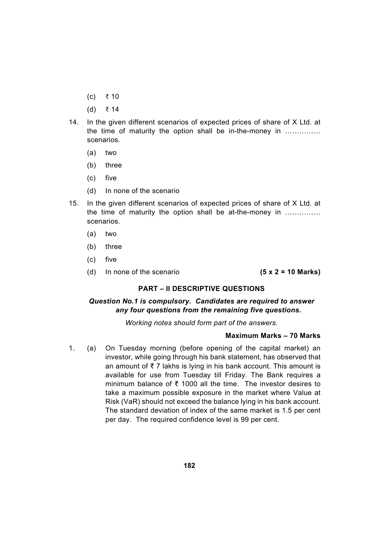 Paper 2: Advanced Financial Management — Model Test Paper 8, question page 5