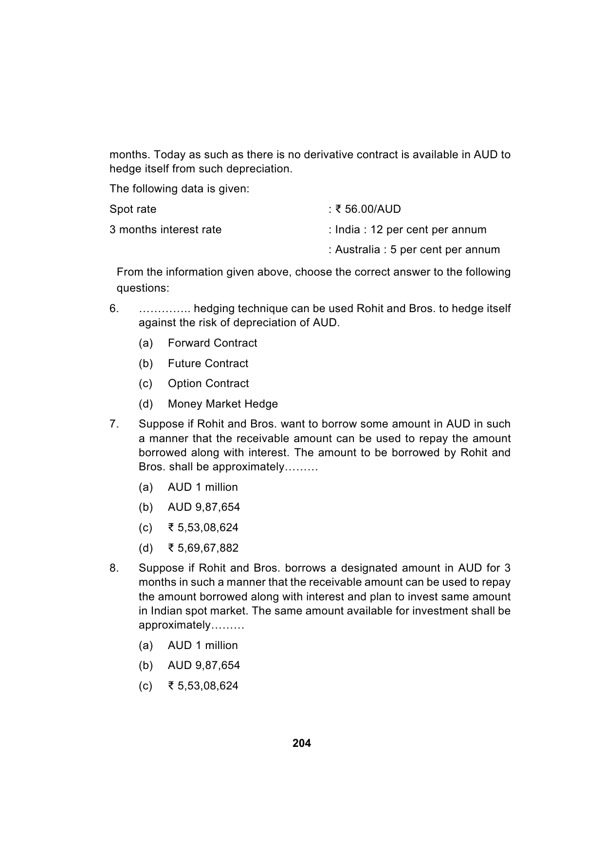 Paper 2: Advanced Financial Management — Model Test Paper 10, question page 3