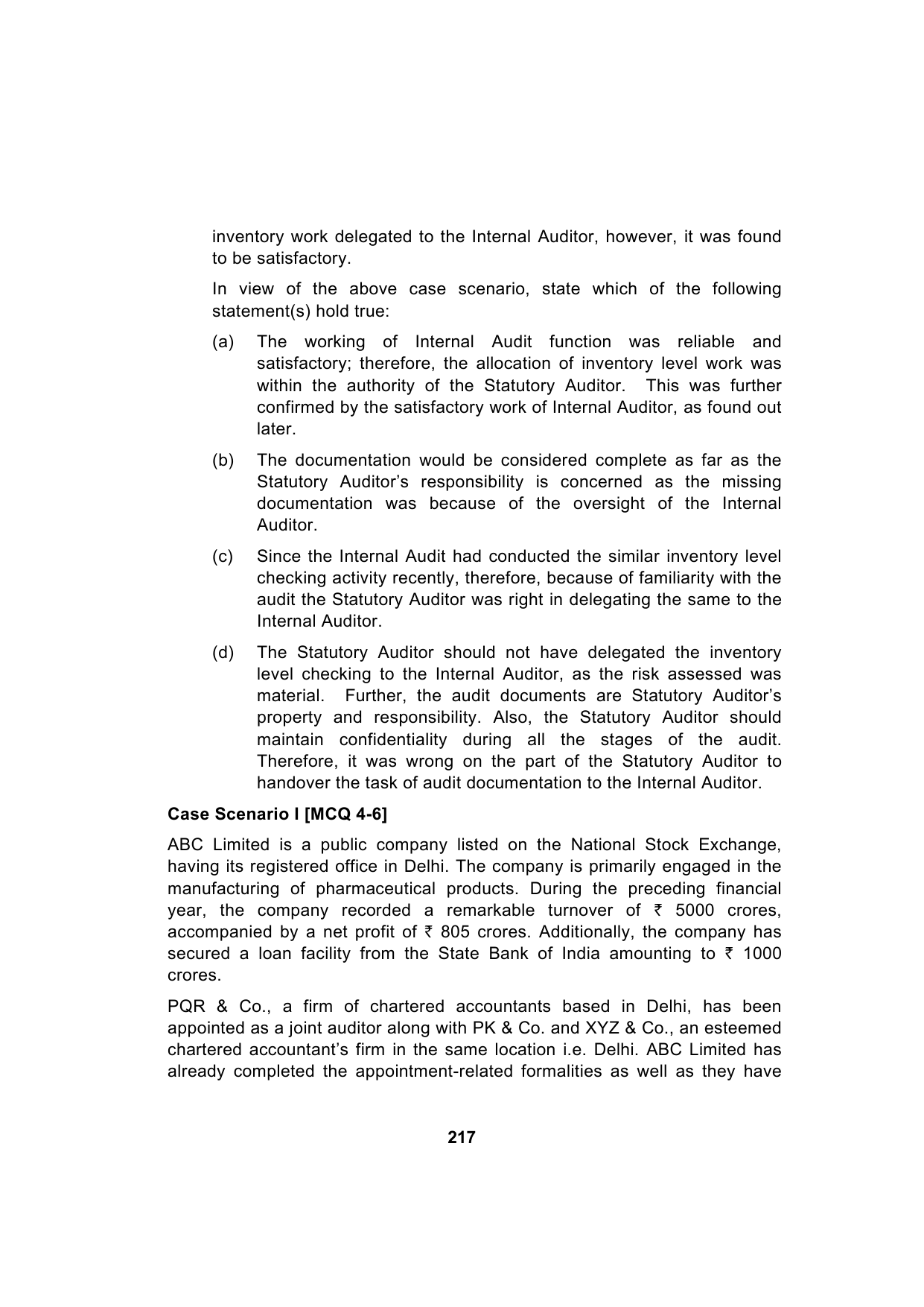 Paper 3: Advanced Auditing, Assurance and Professional Ethics — Model Test Paper 1, question page 3