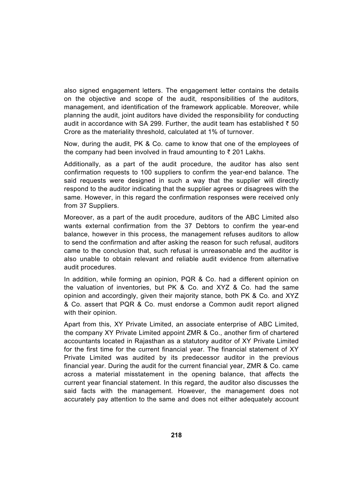 Paper 3: Advanced Auditing, Assurance and Professional Ethics — Model Test Paper 1, question page 4