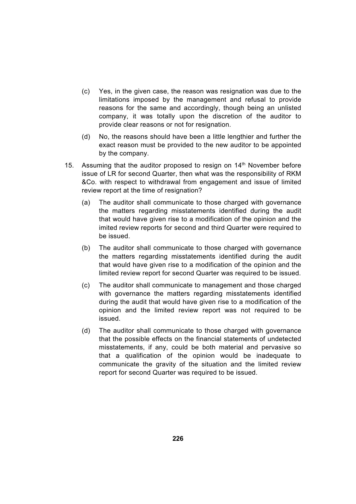 Paper 3: Advanced Auditing, Assurance and Professional Ethics — Model Test Paper 1, question page 12