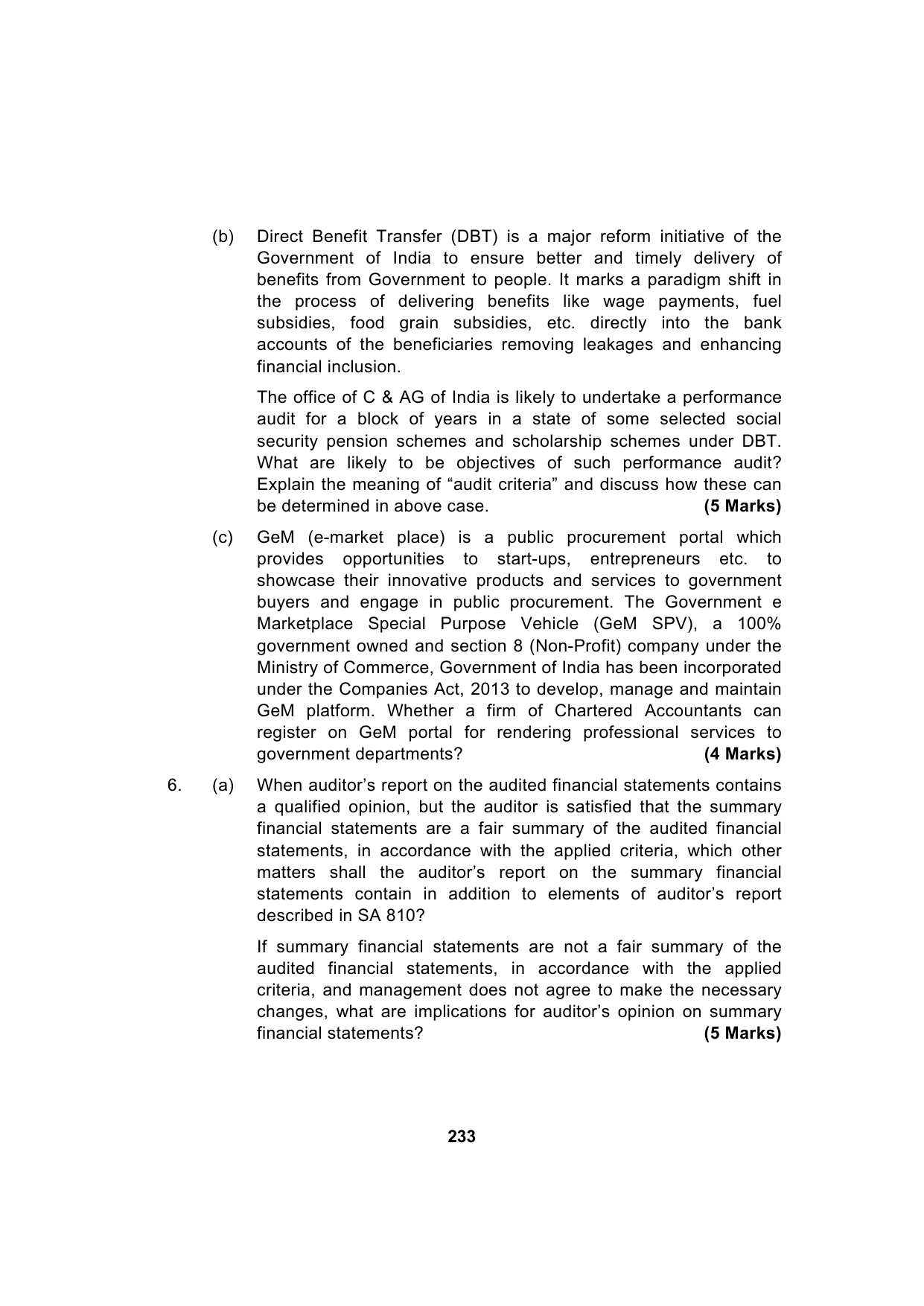 Paper 3: Advanced Auditing, Assurance and Professional Ethics — Model Test Paper 1, question page 19